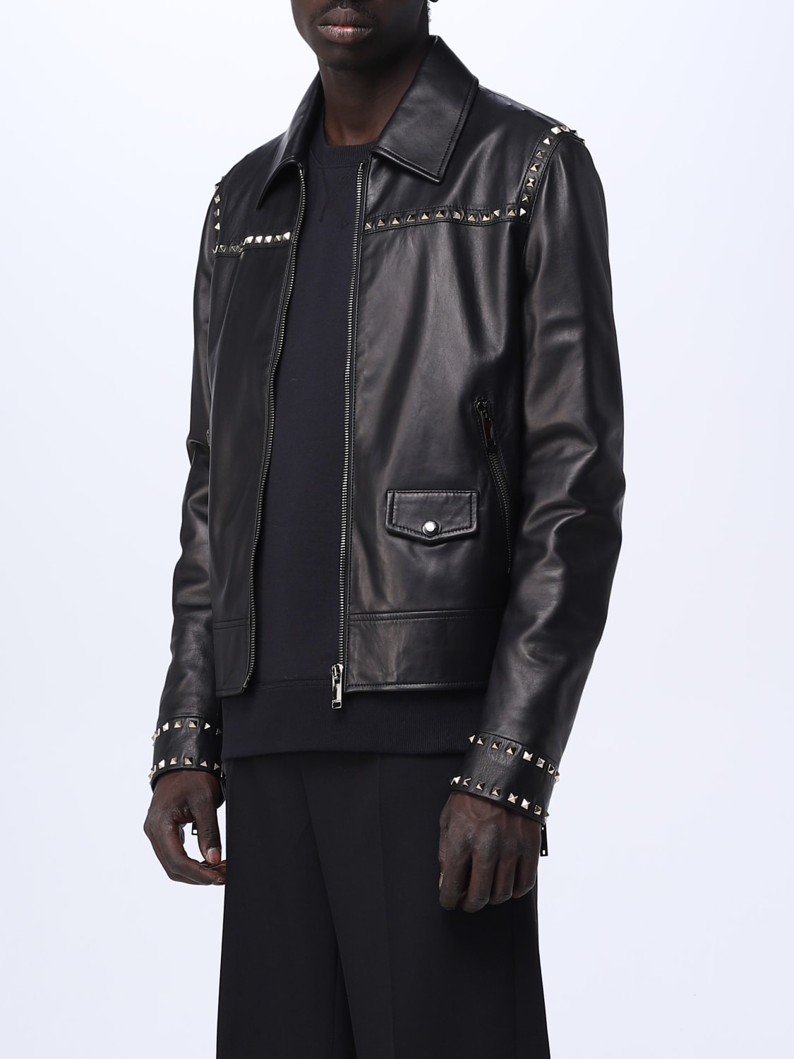 ジャケット・アウター 80s valentino uomo leather blouson Vintage Valentino Uomo Leather Jacket - Etsy