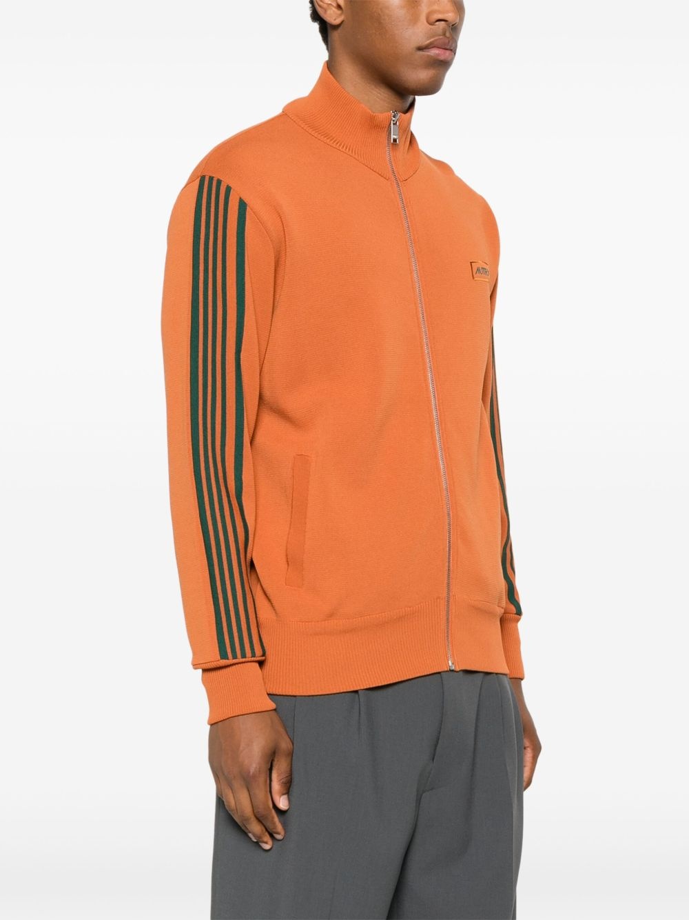 logo-appliqué zip-up sweatshirt - 3