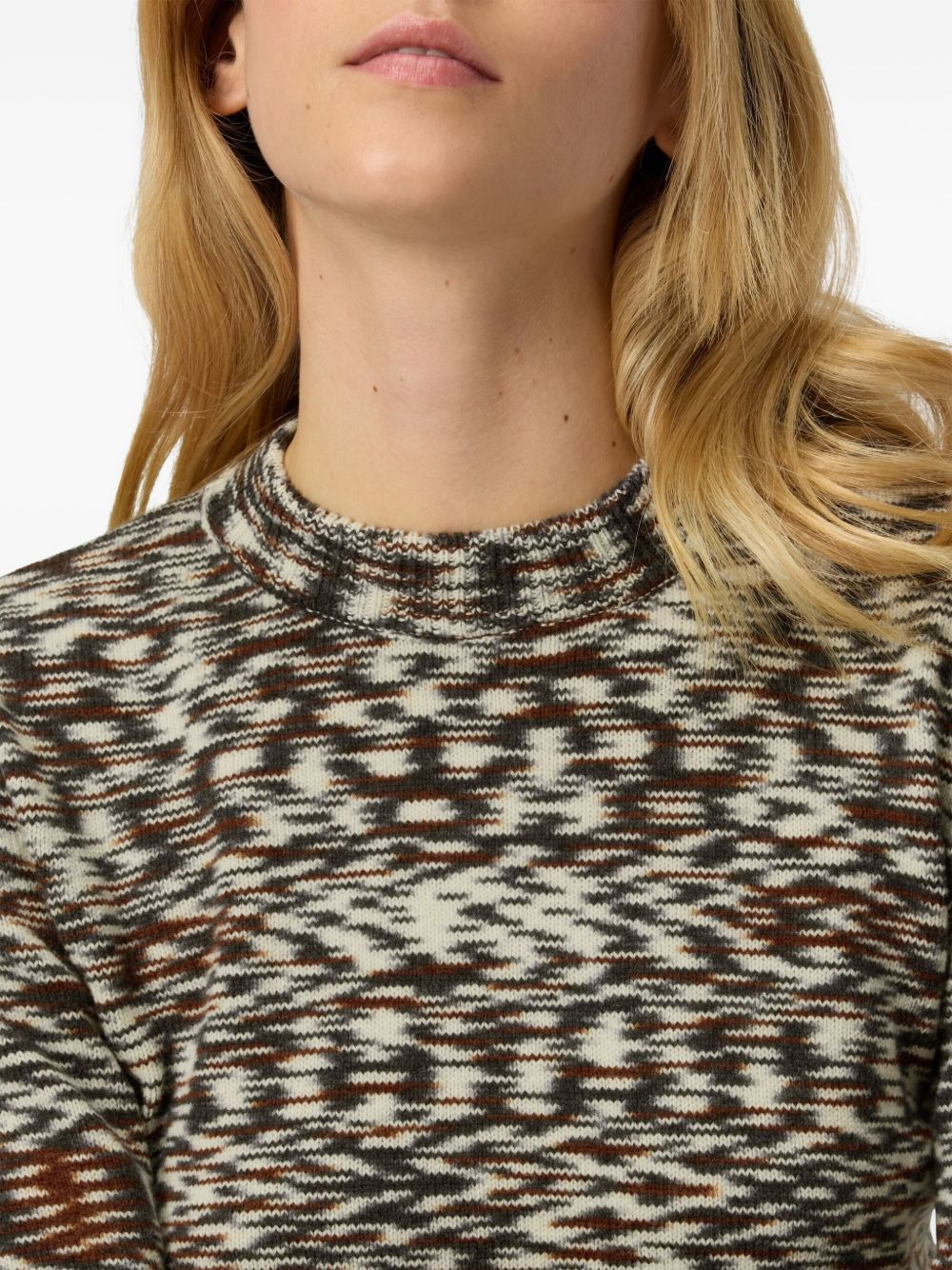 patterned crew-neck sweater - 4