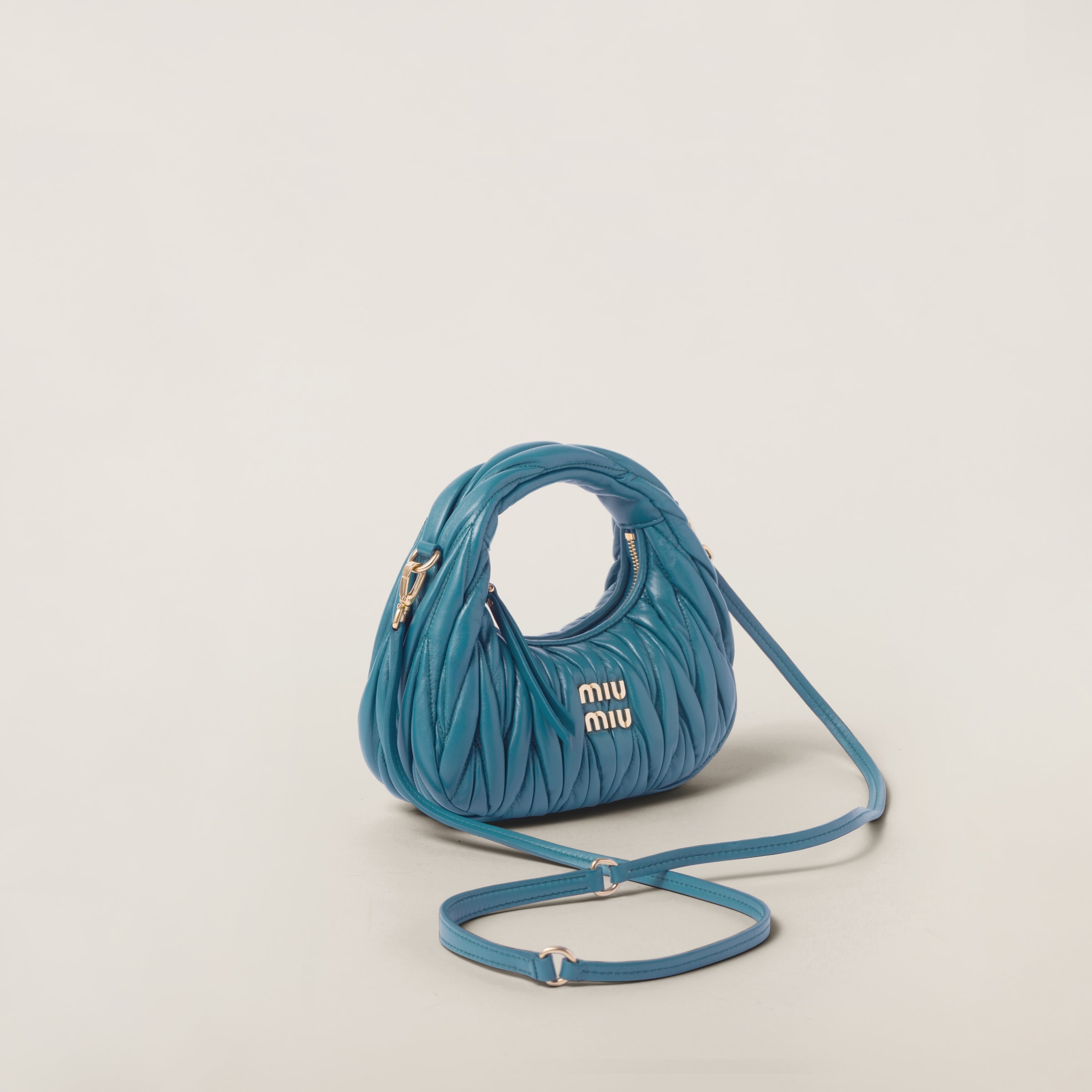 Wander matelassé nappa leather hobo mini-bag - 2