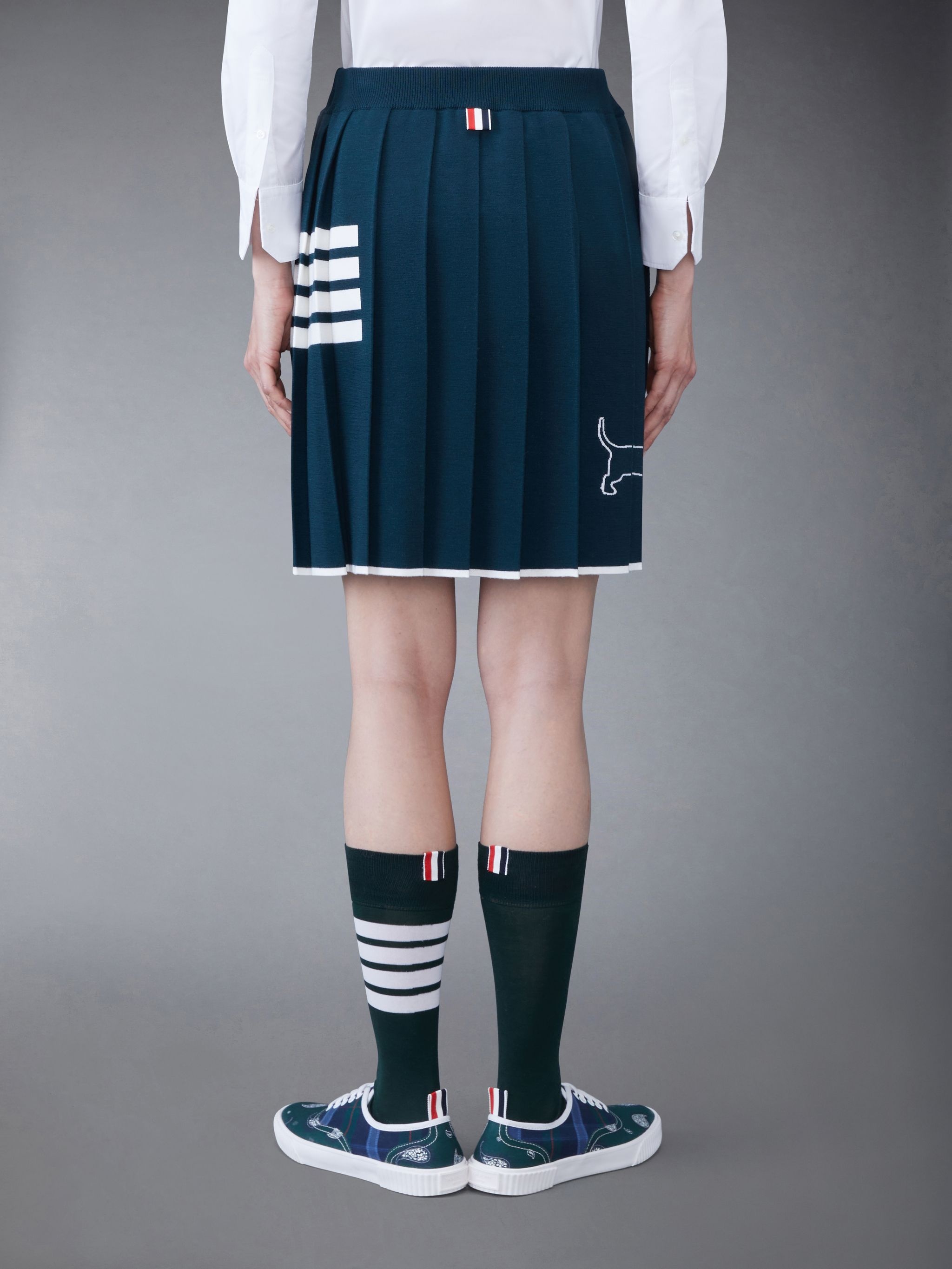 Merino Hector 4-Bar Pleated Mini Skirt - 3