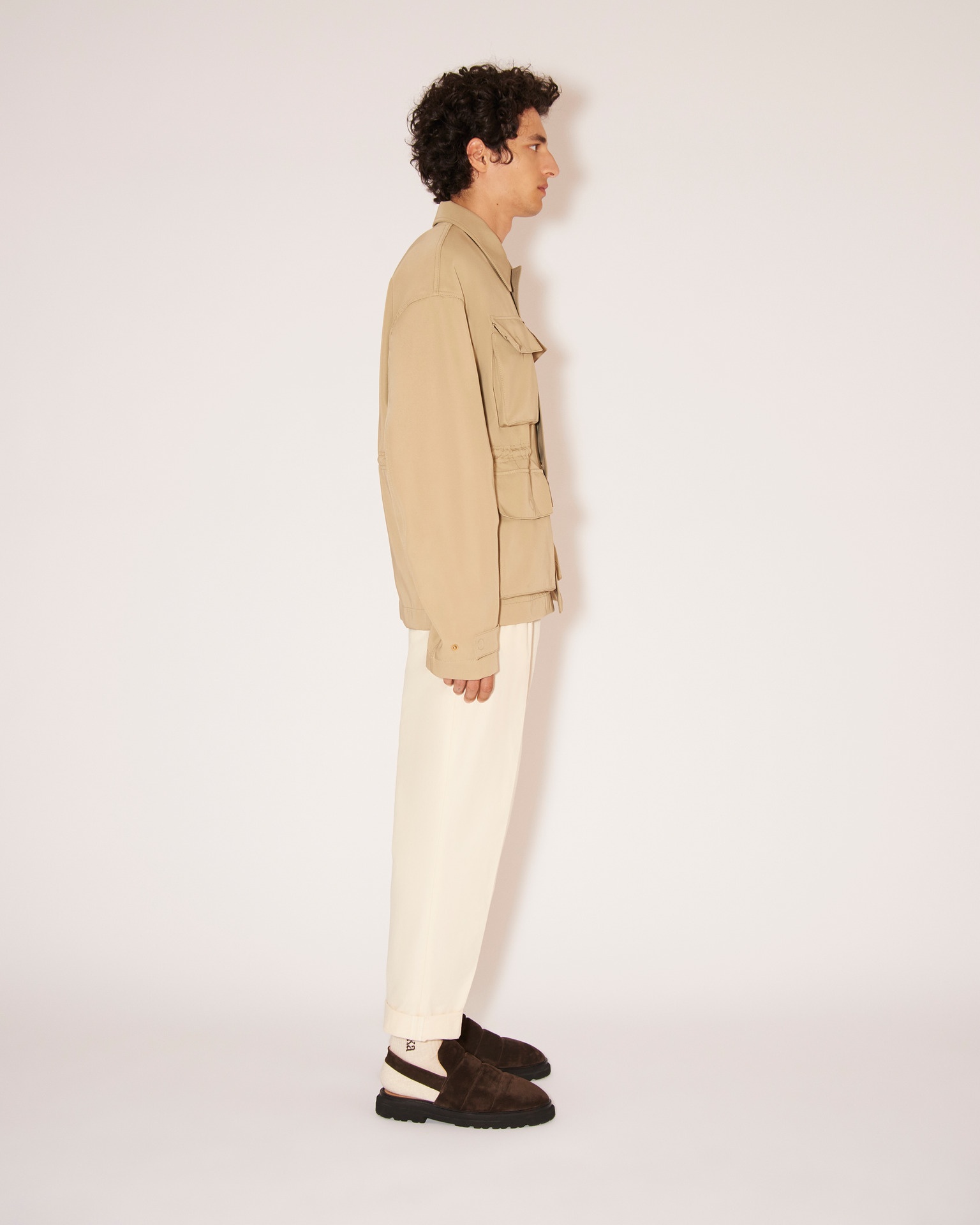 WILL - Bonded-twill utalitarian jacket - Beige - 5