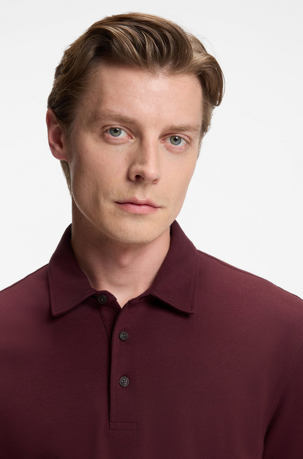 BECKHAM X BOSS POLO SHIRT IN COTTON AND SILK - 3