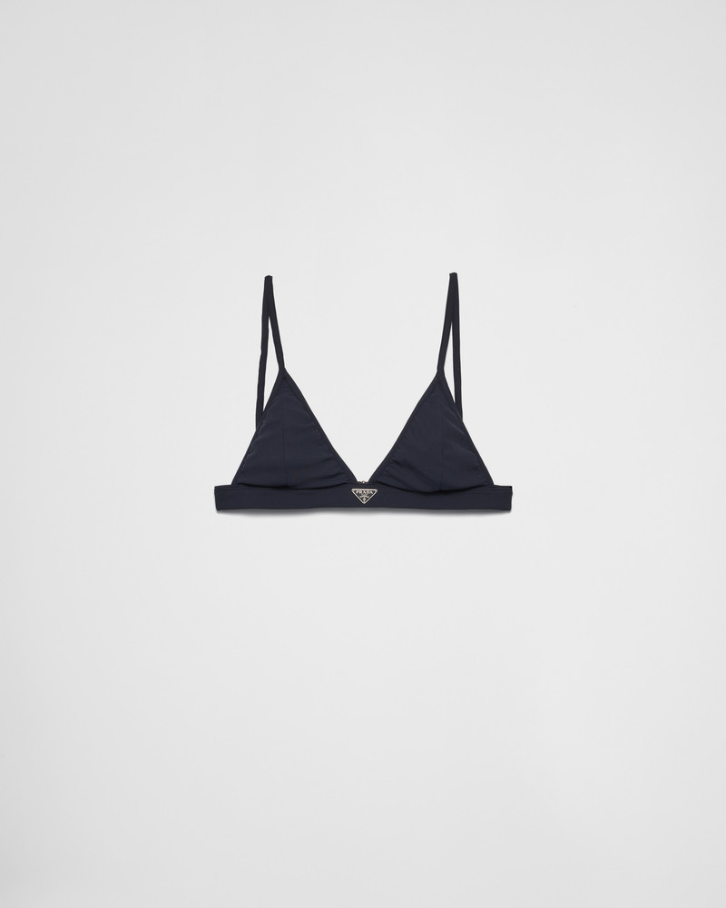 Ribbed knit bralette bikini top 1