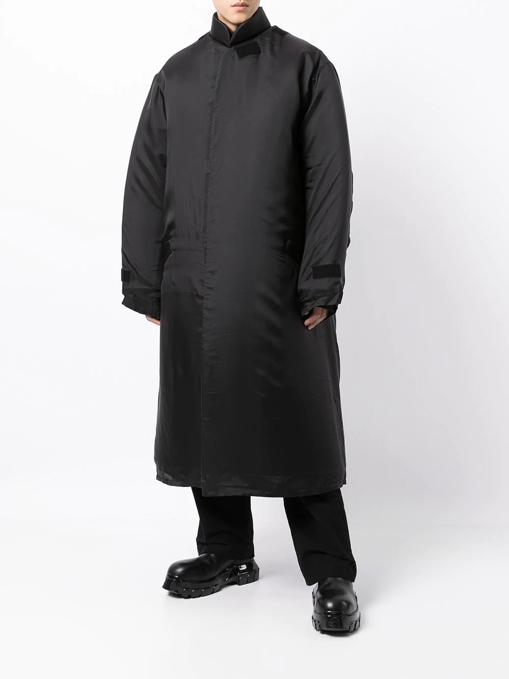 concealed-front fastening coat - 2