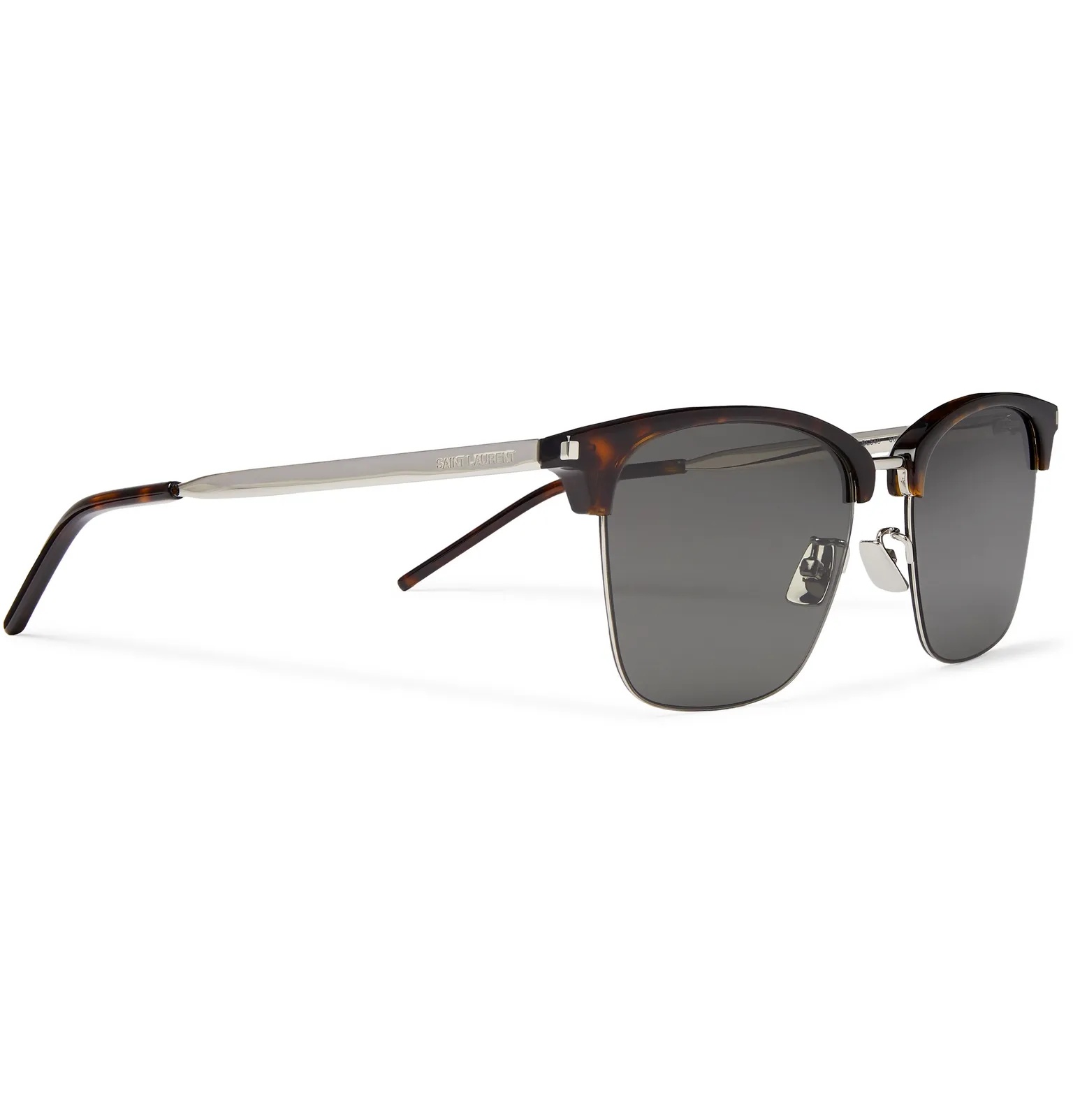 D-Frame Tortoiseshell Acetate and Silver-Tone Sunglasses - 3