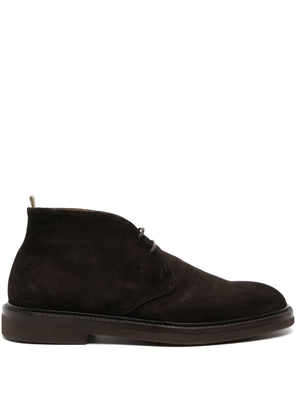 low-top lace-up suede boots - 1