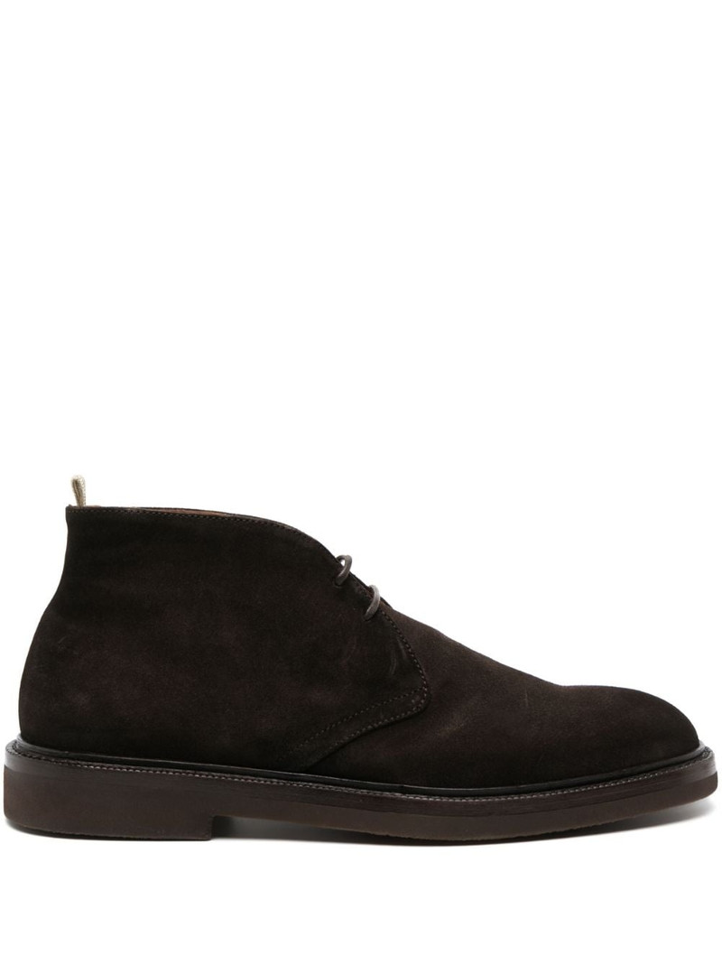 low-top lace-up suede boots 1