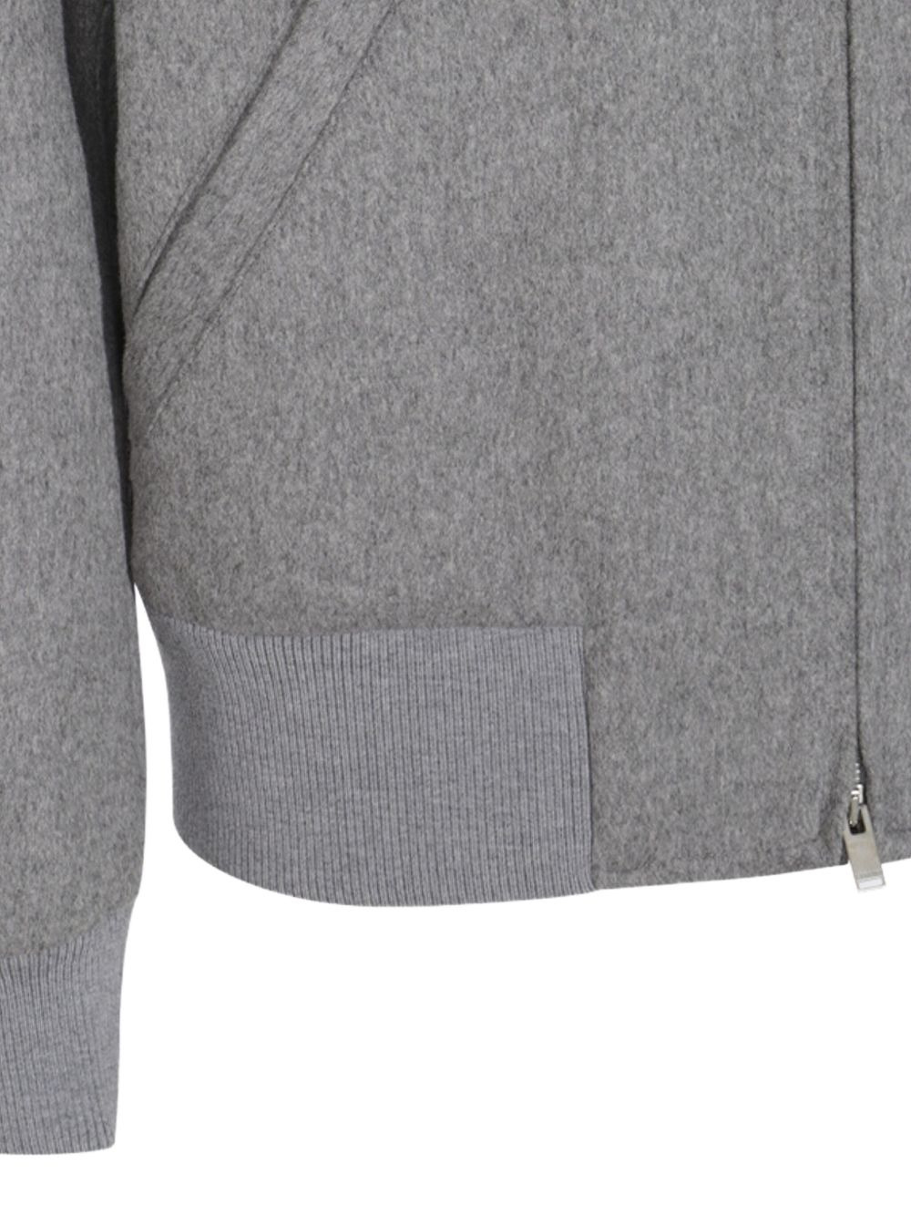 wool zip-front bomber jacket - 5