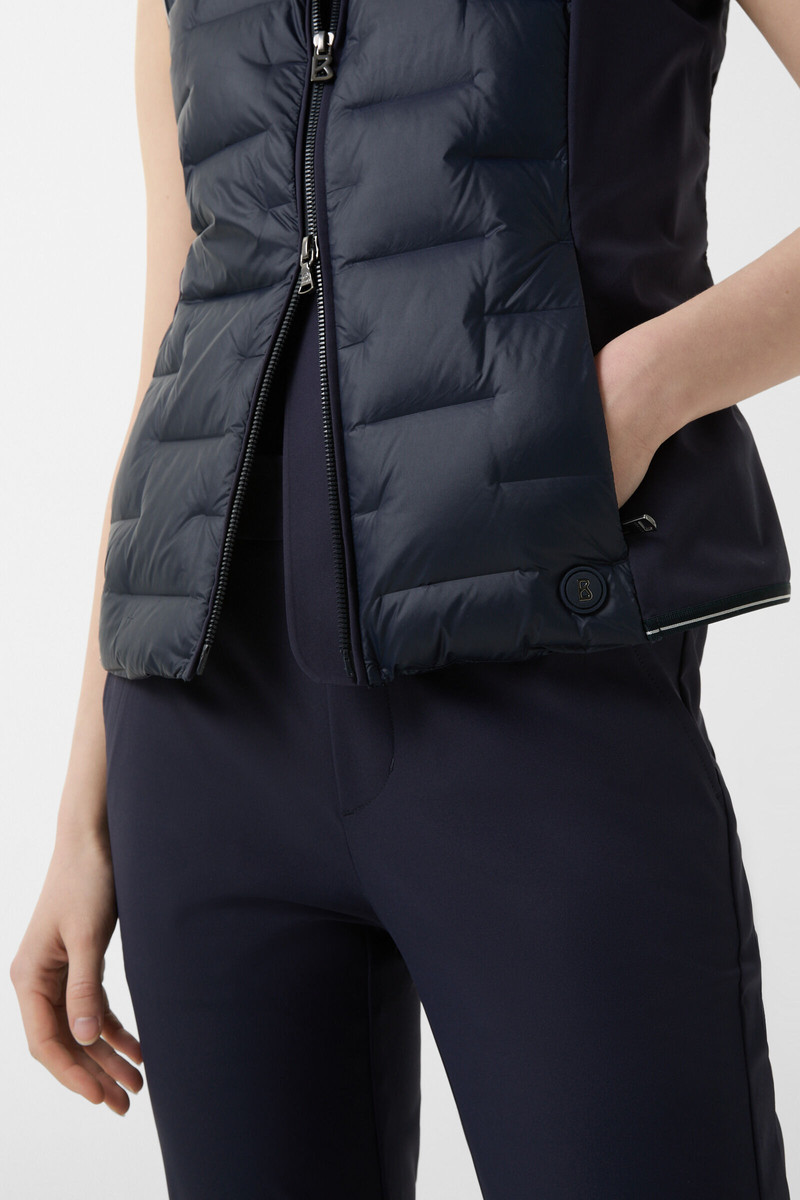 Lorina lightweight down vest in Navy blue 6