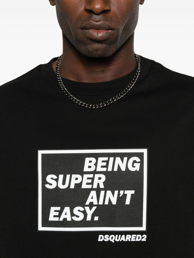 slogan-print T-shirt 4