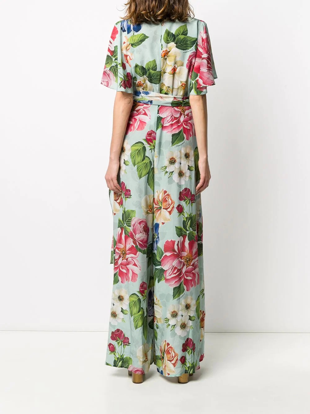 floral print wrap jumpsuit - 4