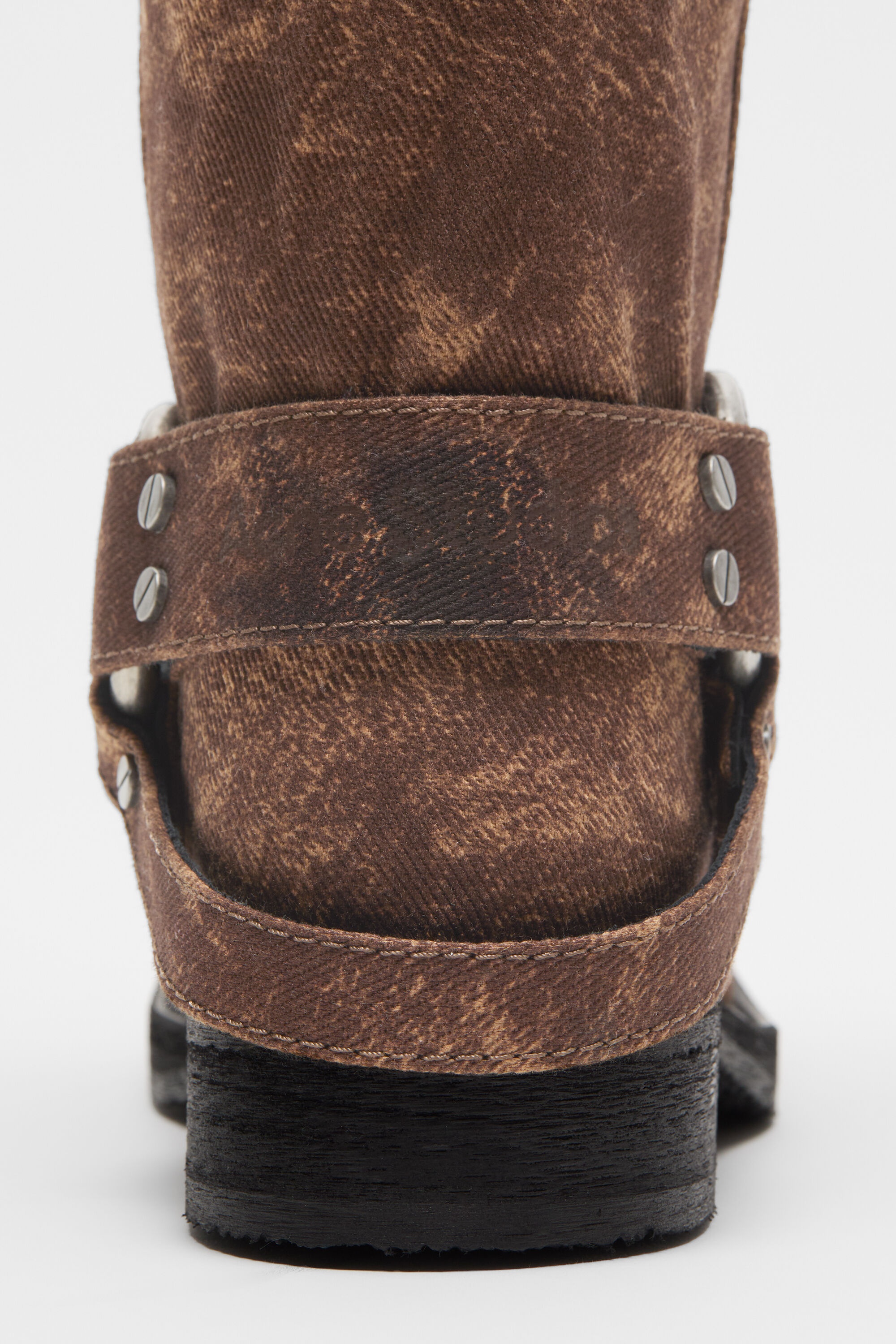 Denim buckle boots - Rust brown - 4