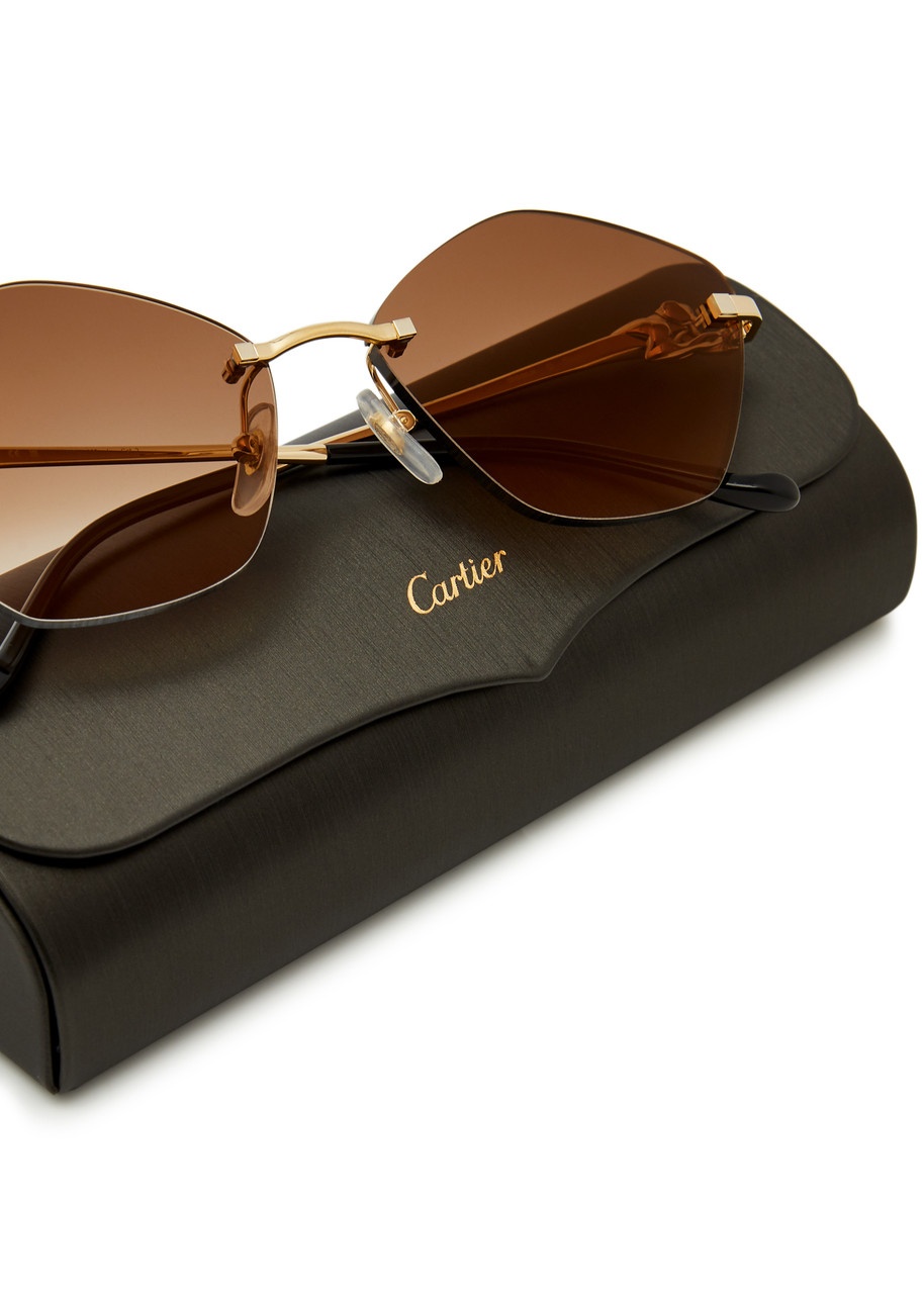 Cartier Rimless Hexagon-frame Sunglasses - 4