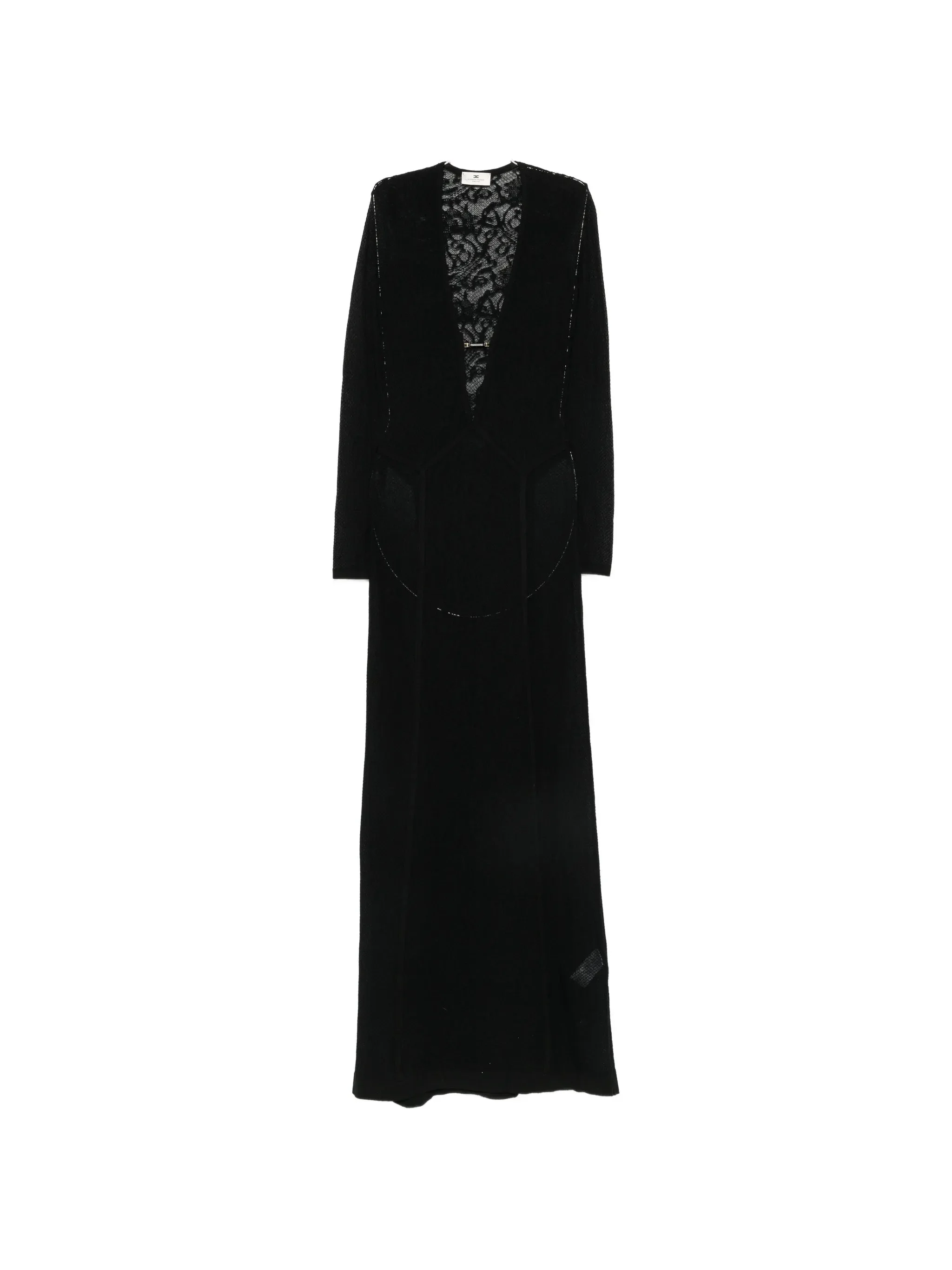 Elisabetta Franchi Lace-panelled Long-sleeve Maxi Dress - 1