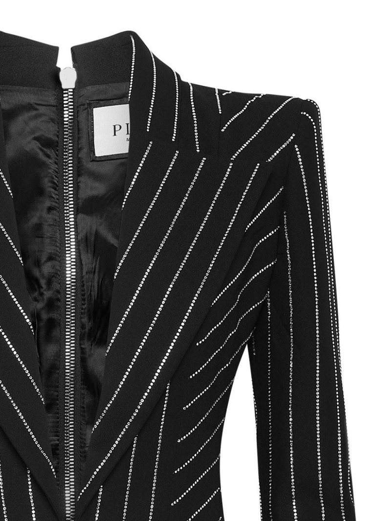 PHILIPP PLEIN Cady pinstripe-pattern minidress outlook