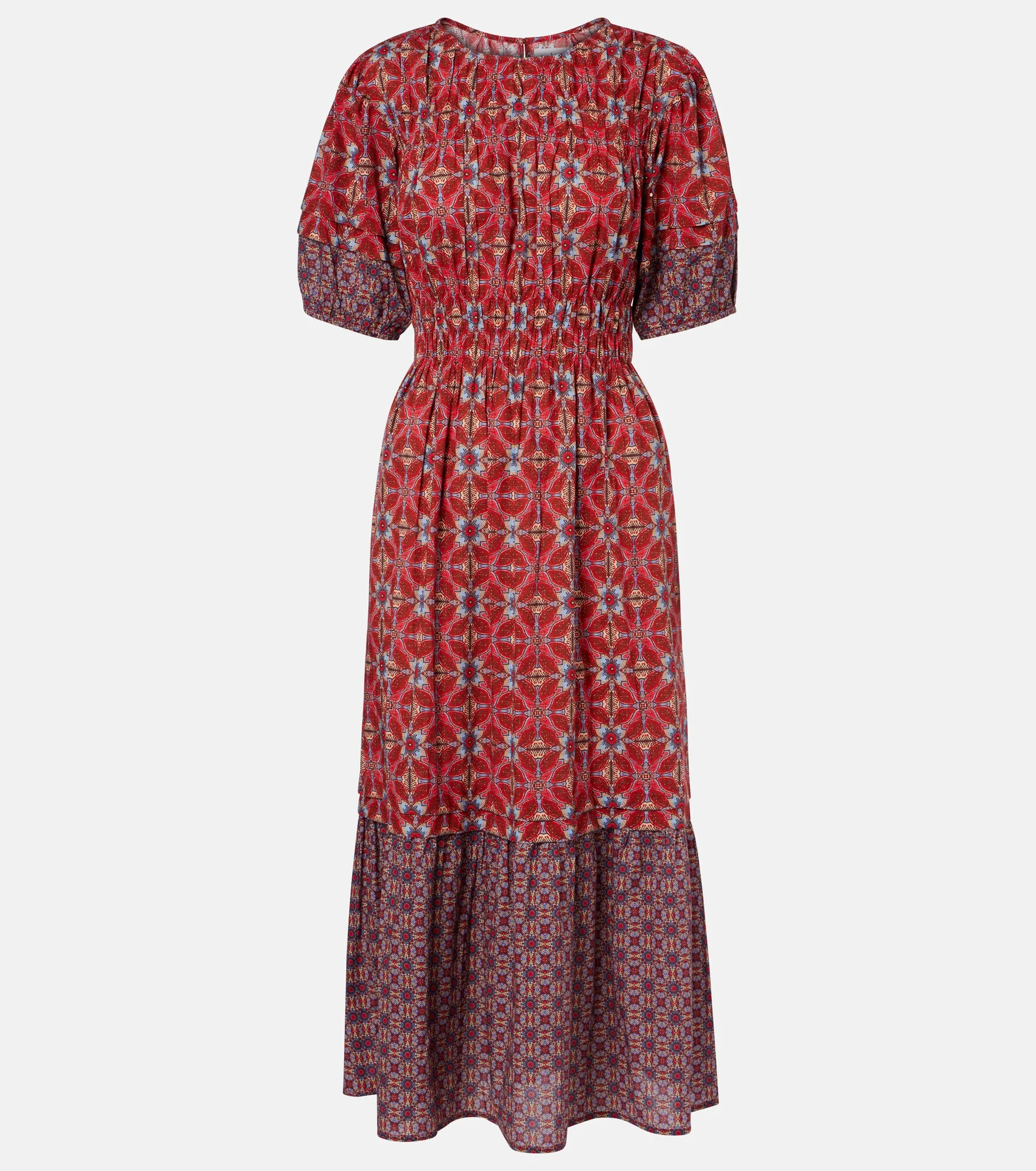 Maela printed cotton midi dress - 1