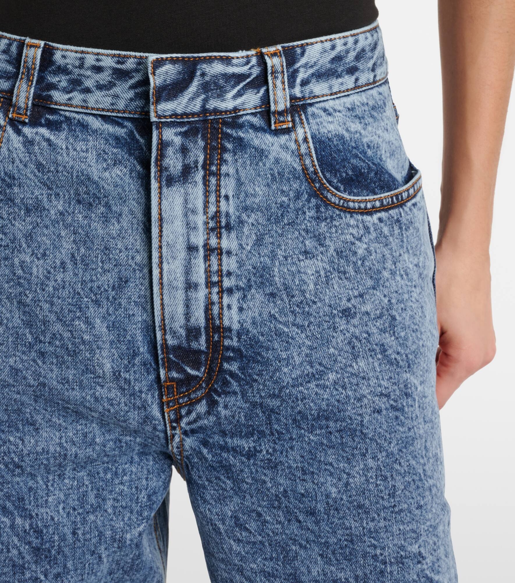 Twisted high-rise wide-leg jeans - 4