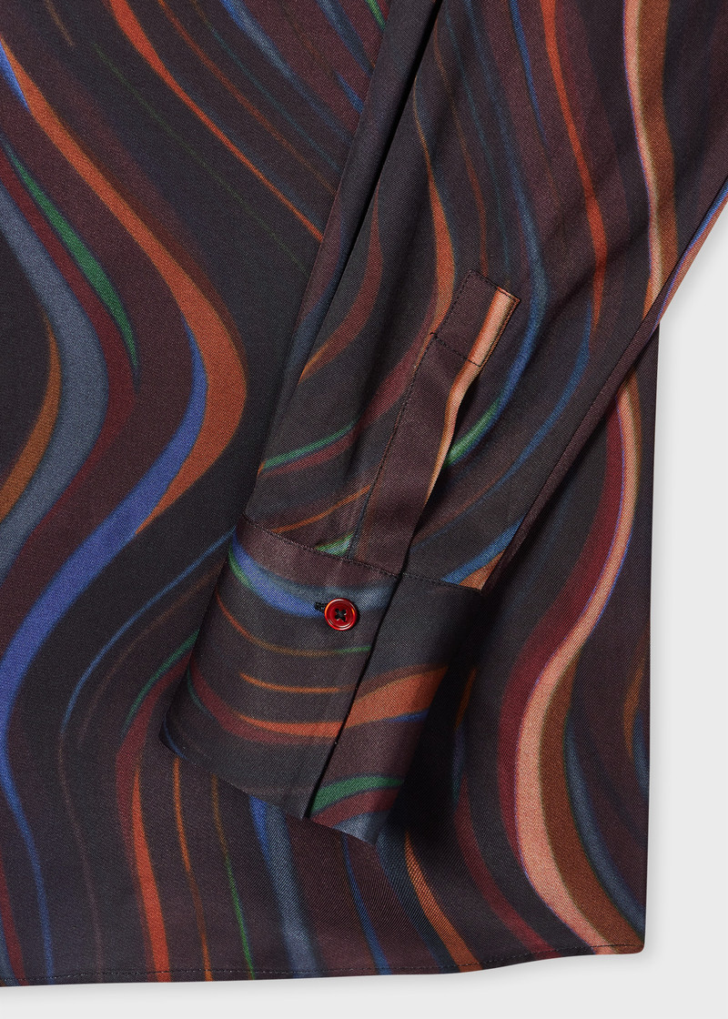 Paul Smith Women's 'Midnight Swirl' Viscose Shirt outlook
