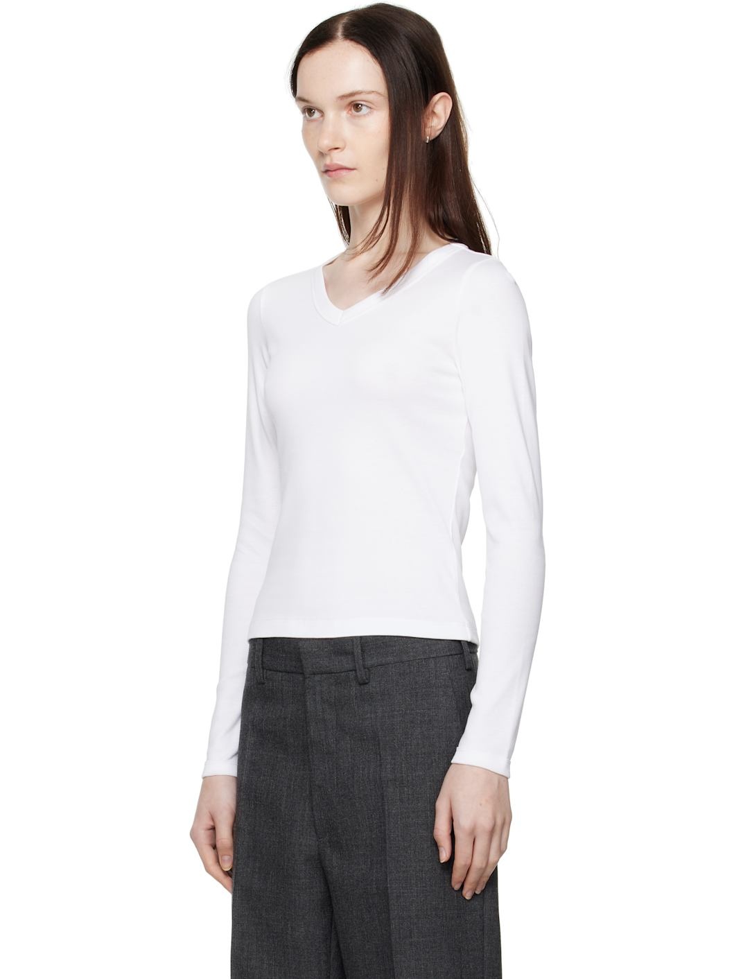 White Jill Long Sleeve T-shirt - 4