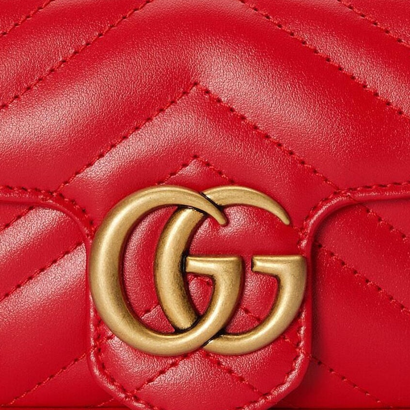 (WMNS) Gucci GG Marmont Matelasse Super Mini Bag 'Red' 476433-DTDHT-6832 - 9