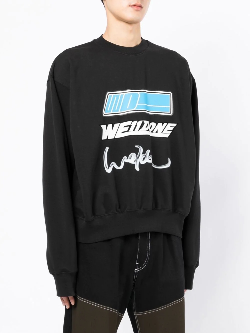 logo-print crew-neck sweatshirt - 3