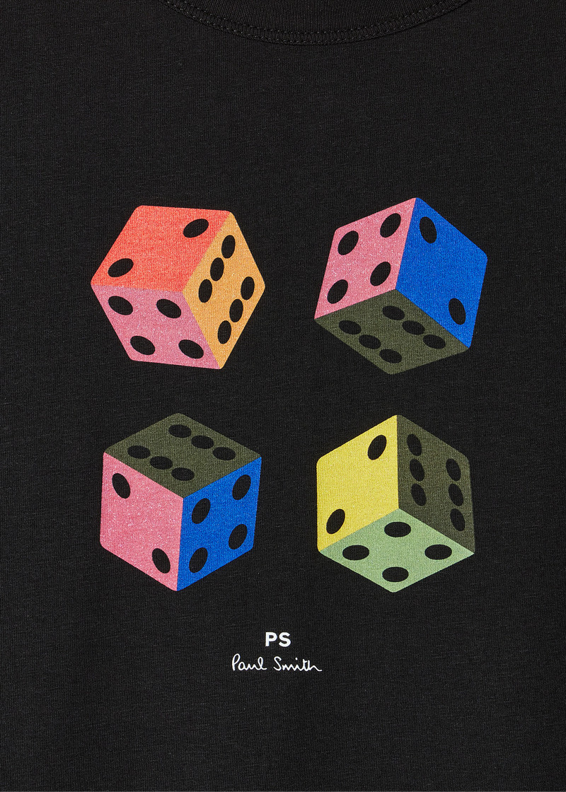 Paul Smith Casual-Fit Black 'Dice' T-Shirt outlook