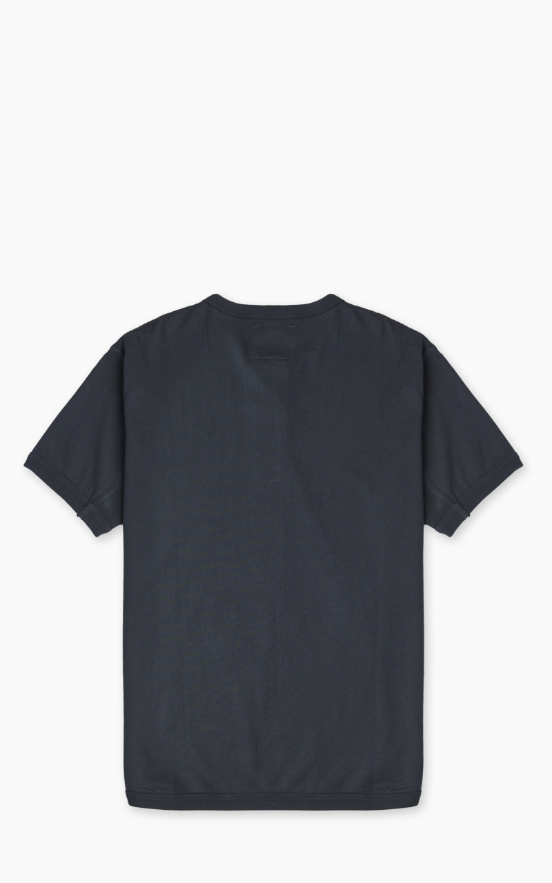 5222H-21 FLAT SEAM HEAVYWEIGHT HENLEY T-SHIRT INK BLACK - 3