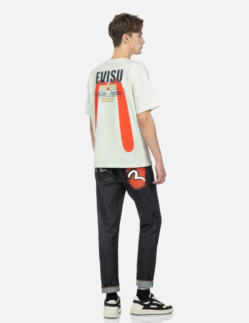 SEAGULL PRINTED POCKET CARROT-FIT CROPPED JEANS #2017 3