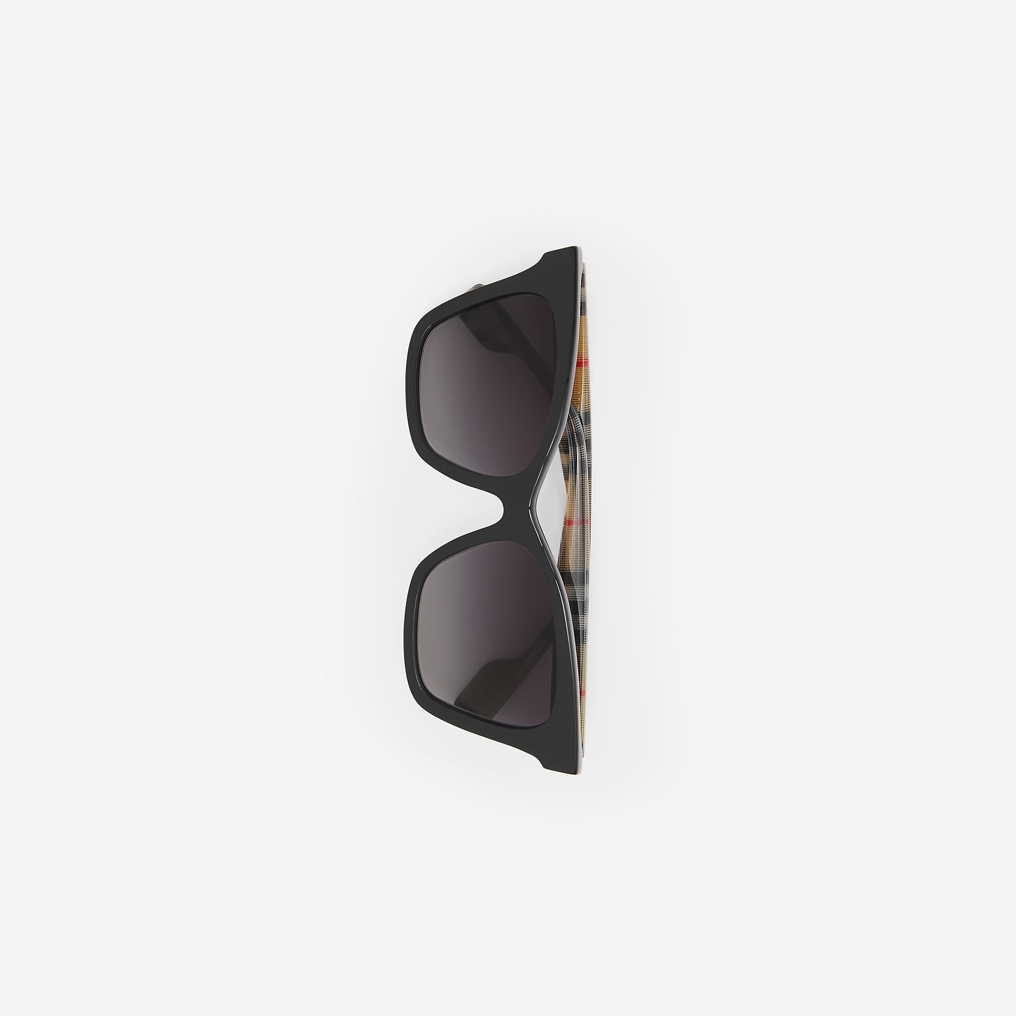 Check Detail Bio-acetate Square Frame Sunglasses - 2