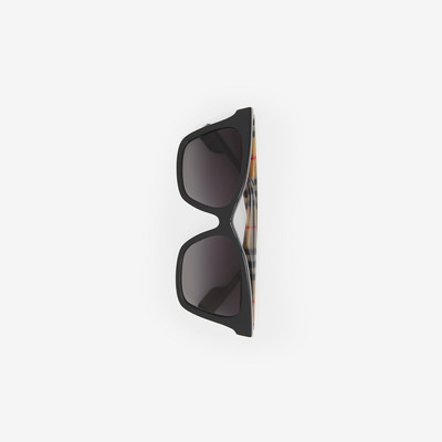 Burberry Check Detail Bio-acetate Square Frame Sunglasses outlook
