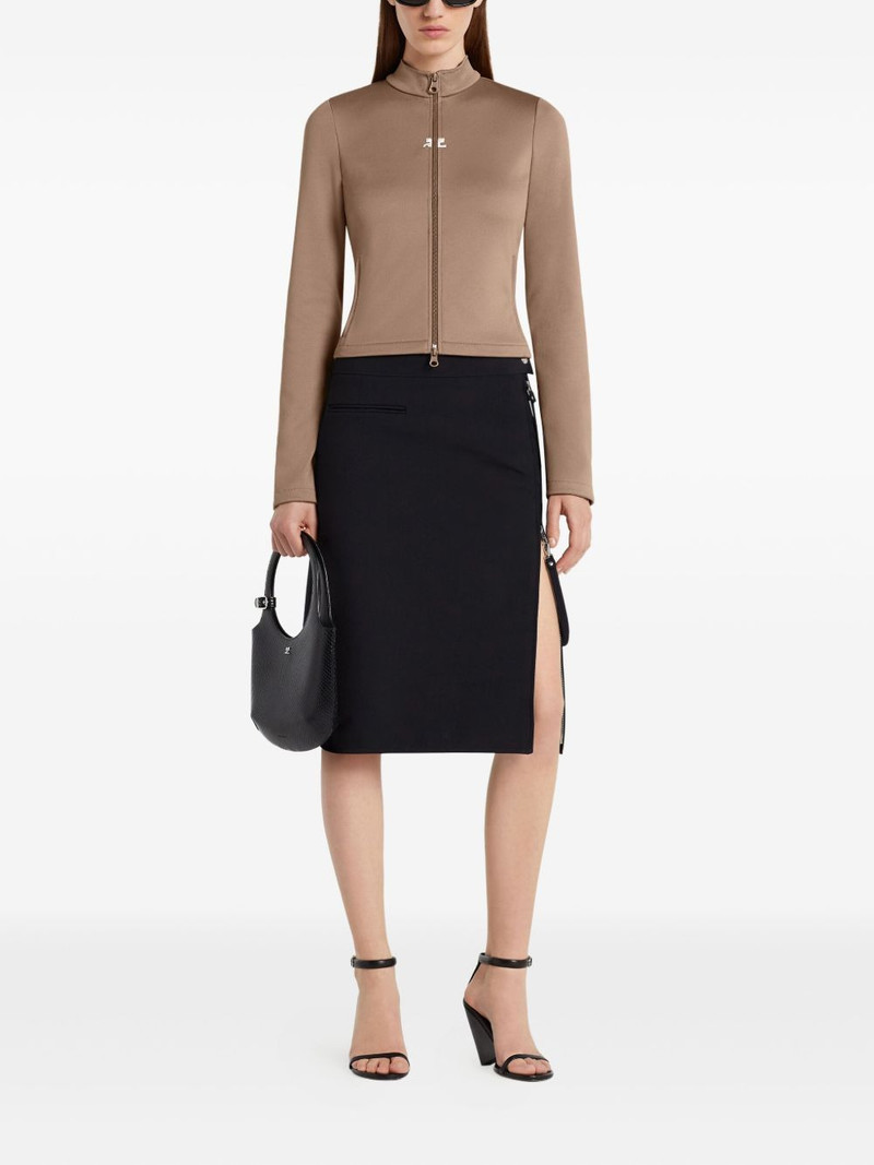 courrèges zip-up cropped jacket outlook