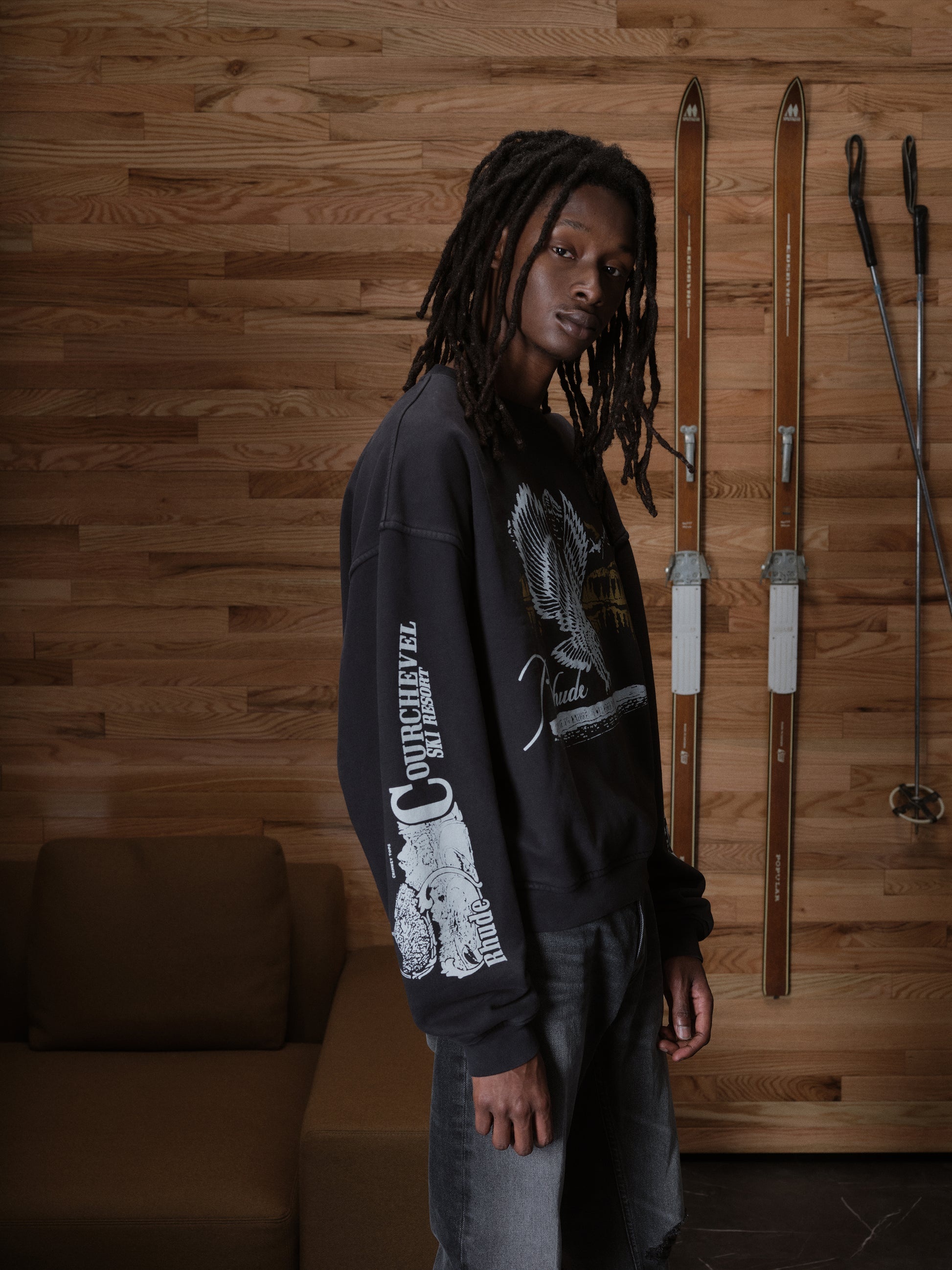RHUDE PENNANT FLAG CREWNECK - 8