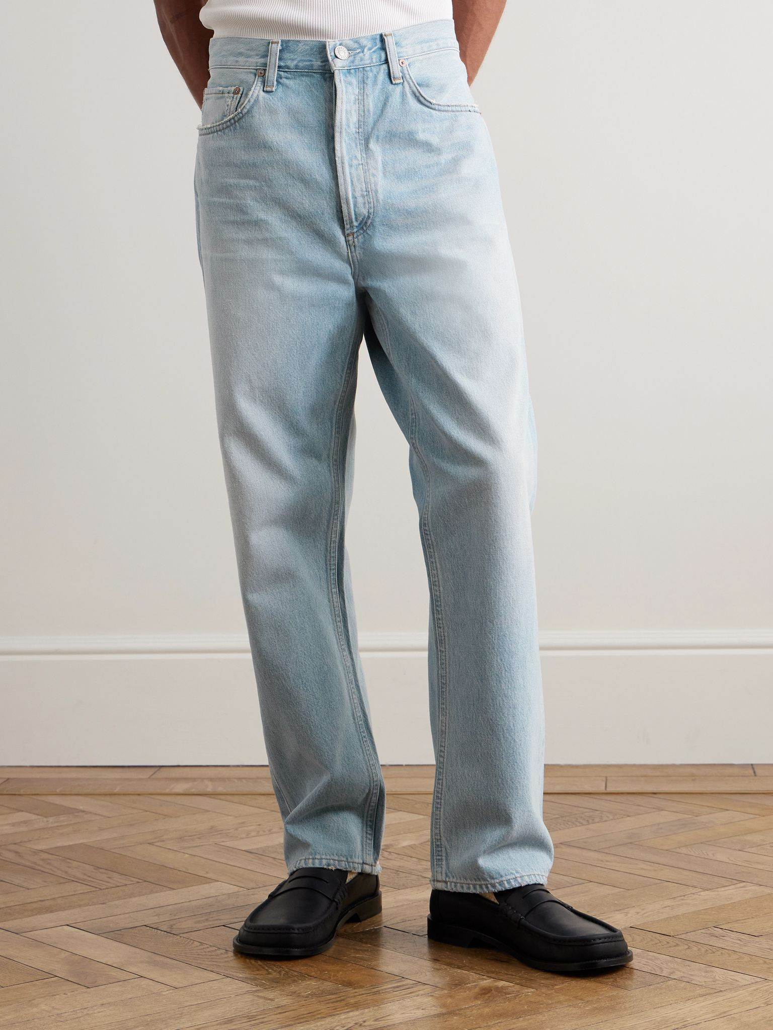 90's Straight-Leg Jeans Blue - 3