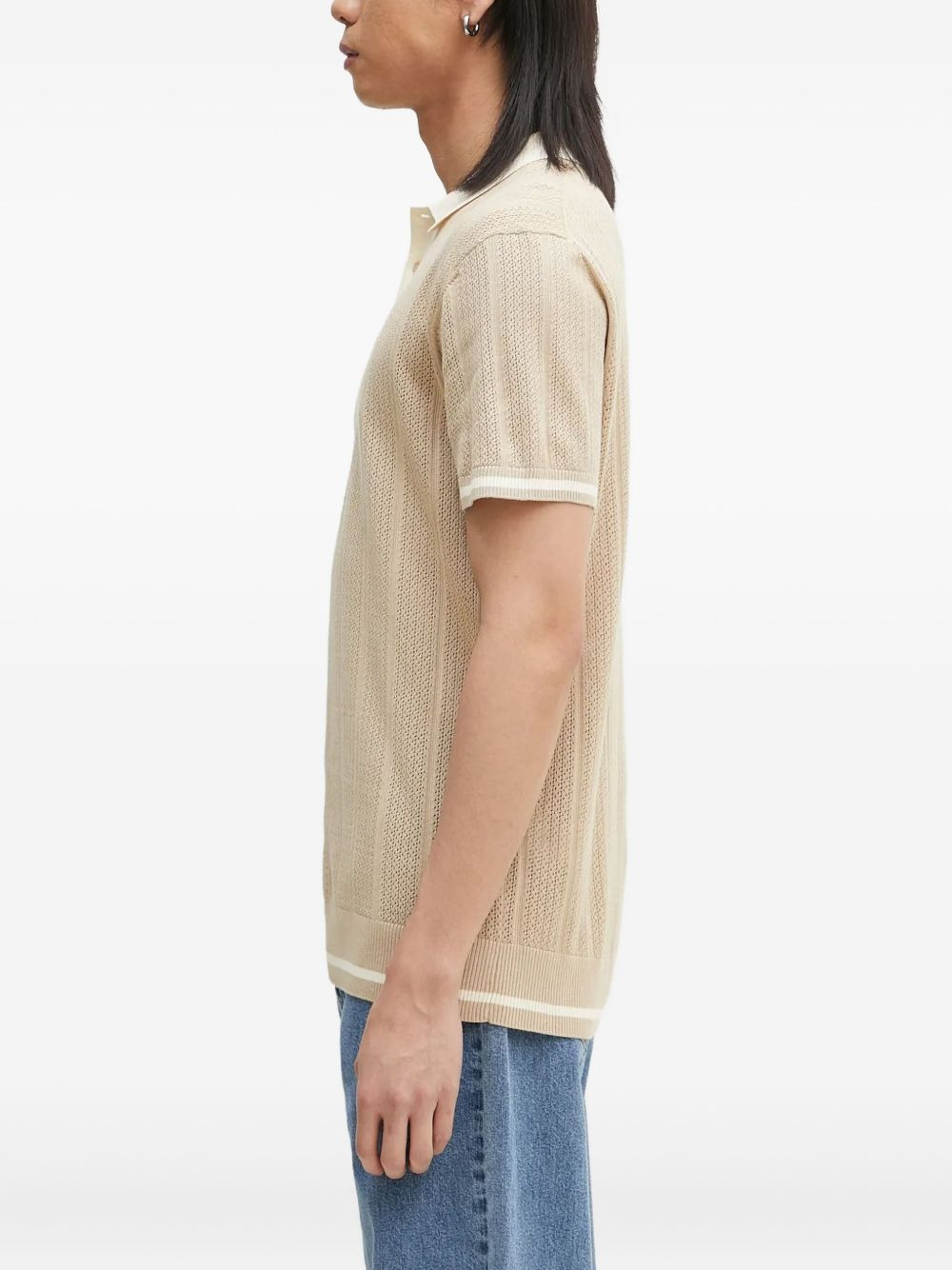 embroidered-logo polo shirt - 3