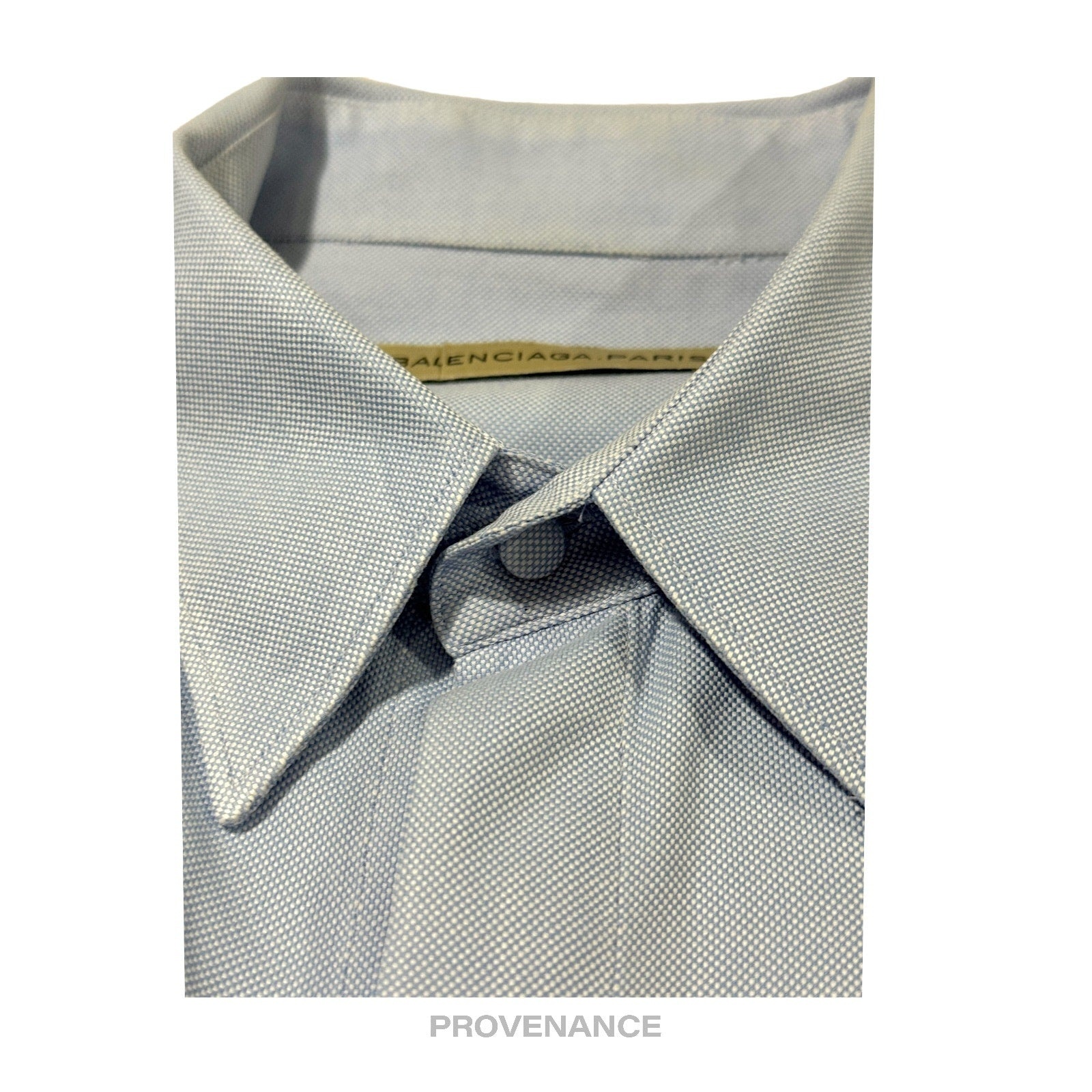 Balenciaga Monogram Woven Shirt - Powder Blue S - 6