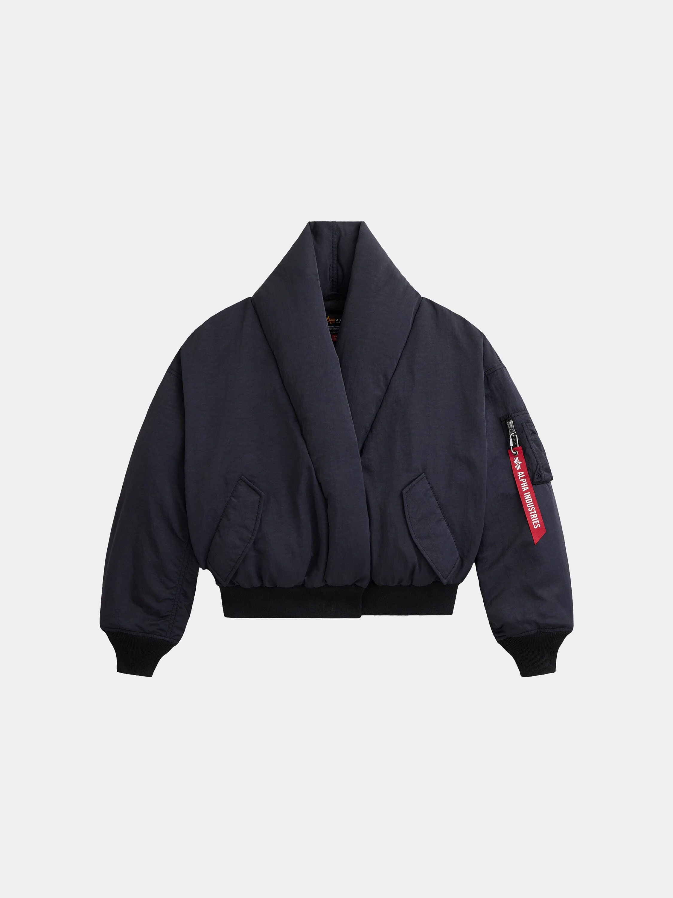 SHAWL COLLAR BOMBER JACKET WOMENS - 1