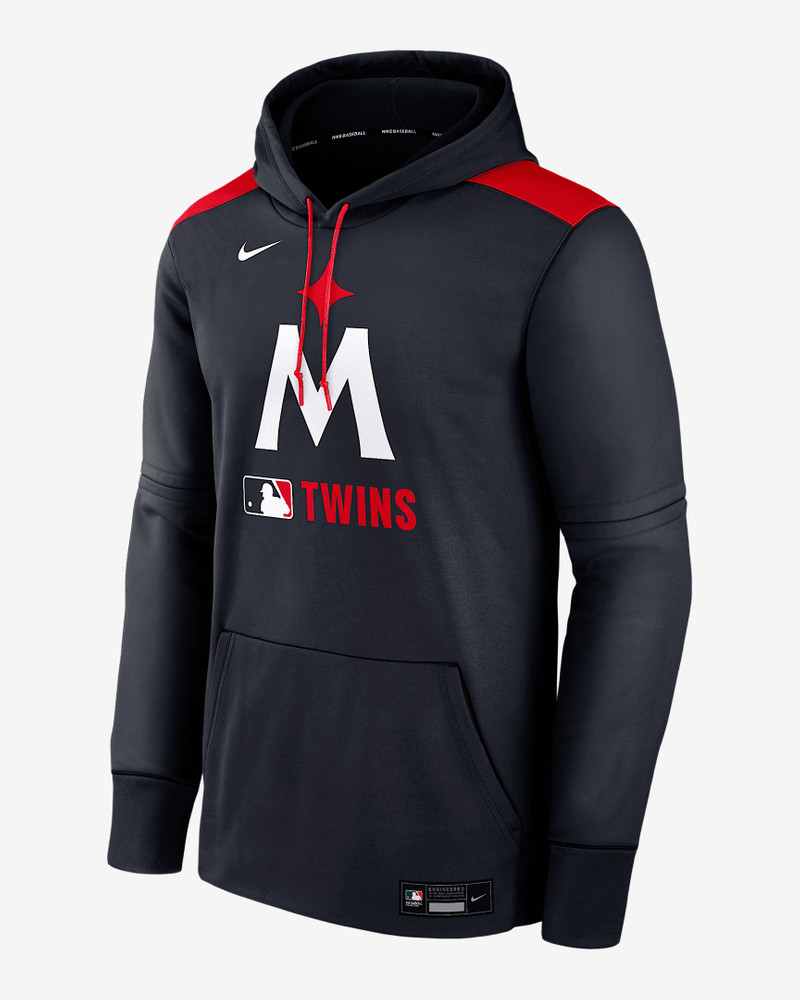 Minnesota Twins Authentic Collection Men's Nike Therma MLB Pullover Hoodie 1