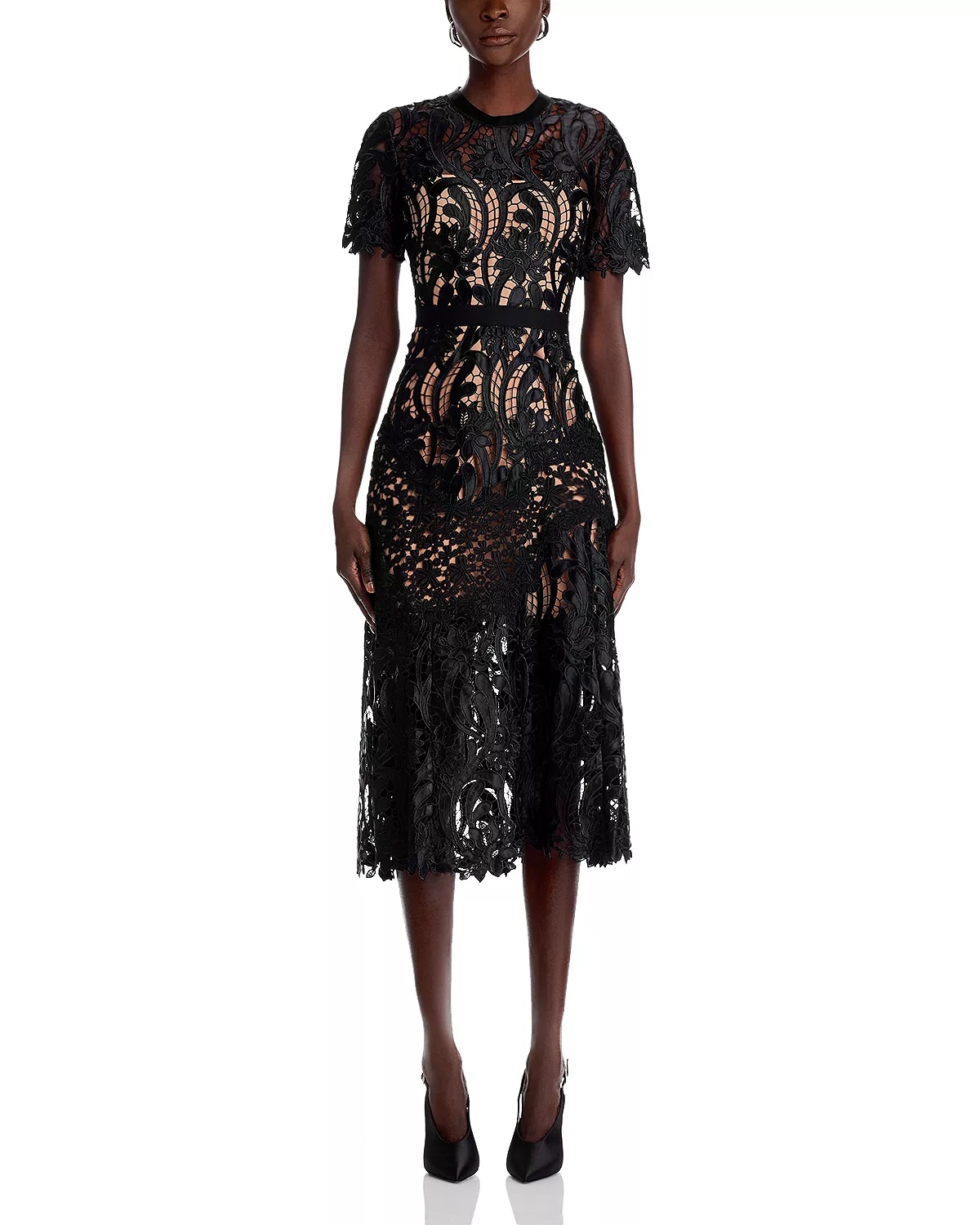 Lace Midi Dress - 7