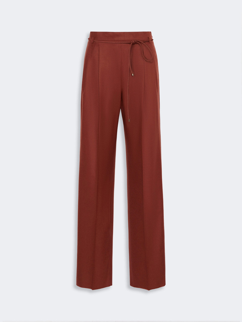 ALIBI Slim cashmere foule trousers - BRICK RED 1