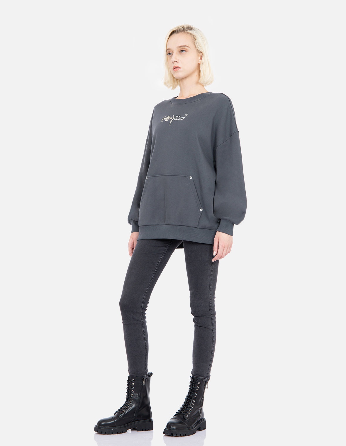Graffiti Logo Print Sweatshirt - 4