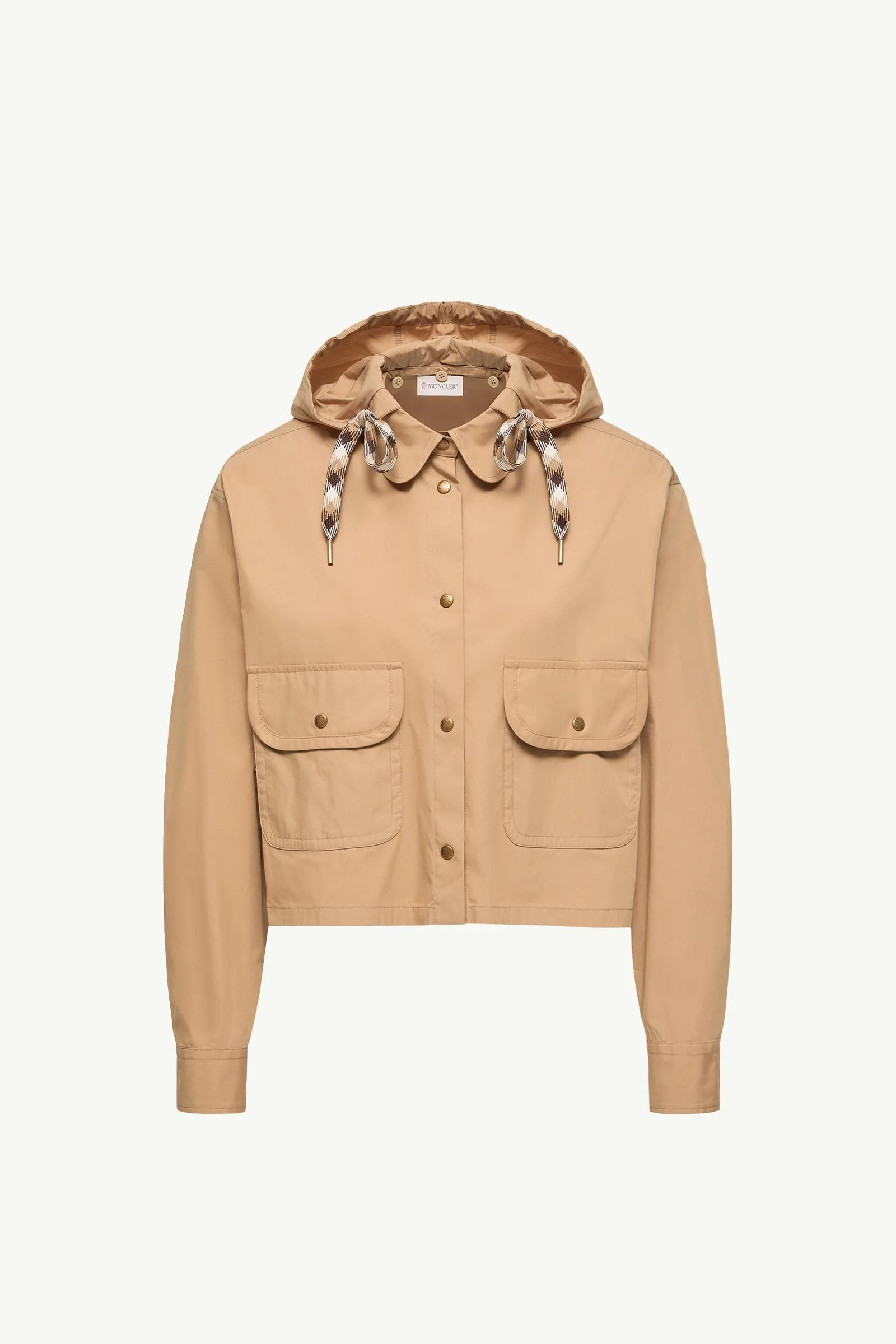 Cotton Blend Hooded Shirt Jacket - 1