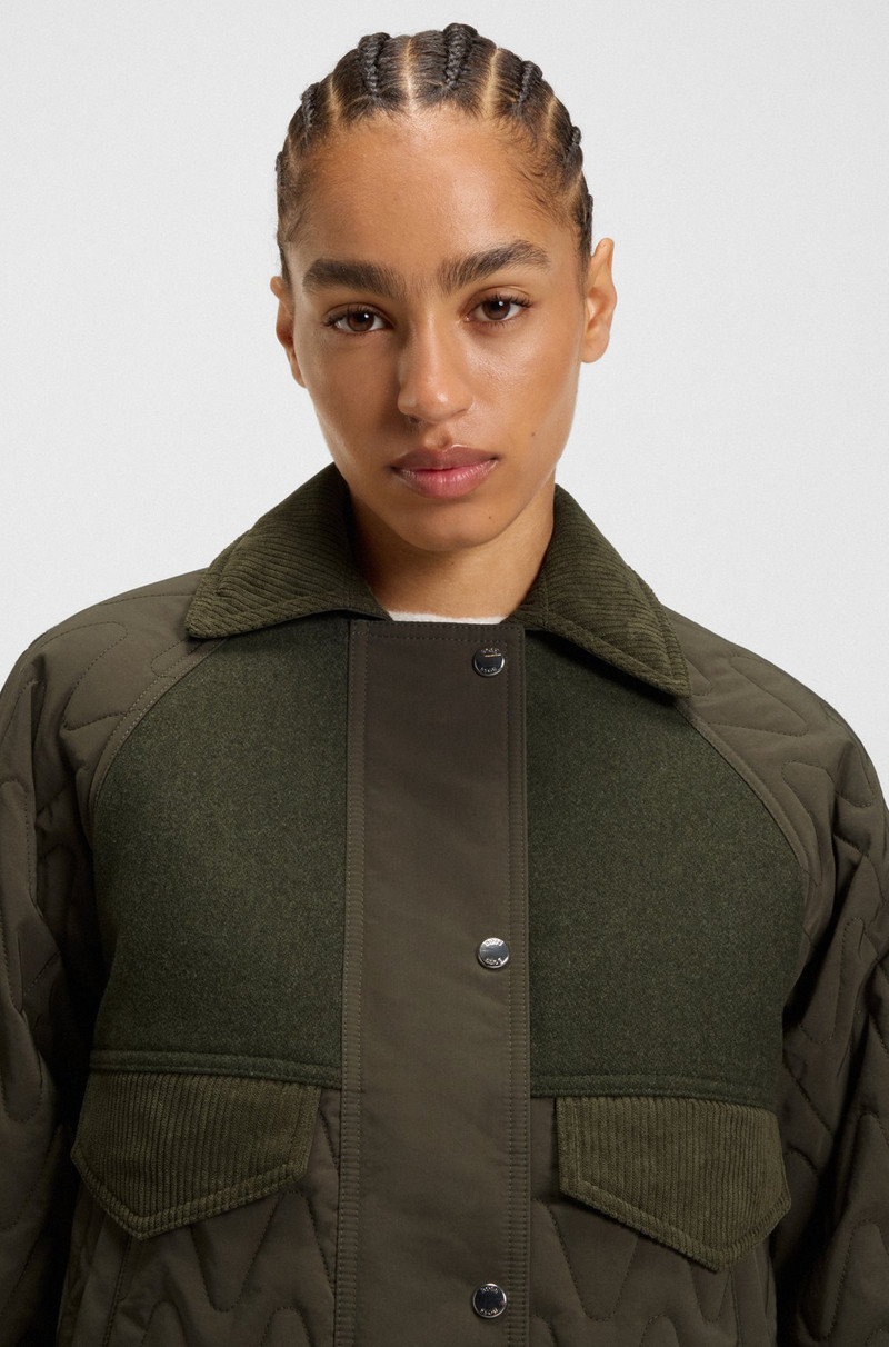 MIXED-MATERIAL JACKET WITH WATER-REPELLENT FINISH 5