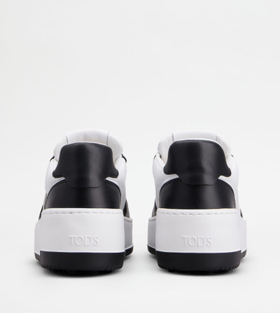 Tod's PLATFORM SNEAKERS IN LEATHER - WHITE, BLACK outlook