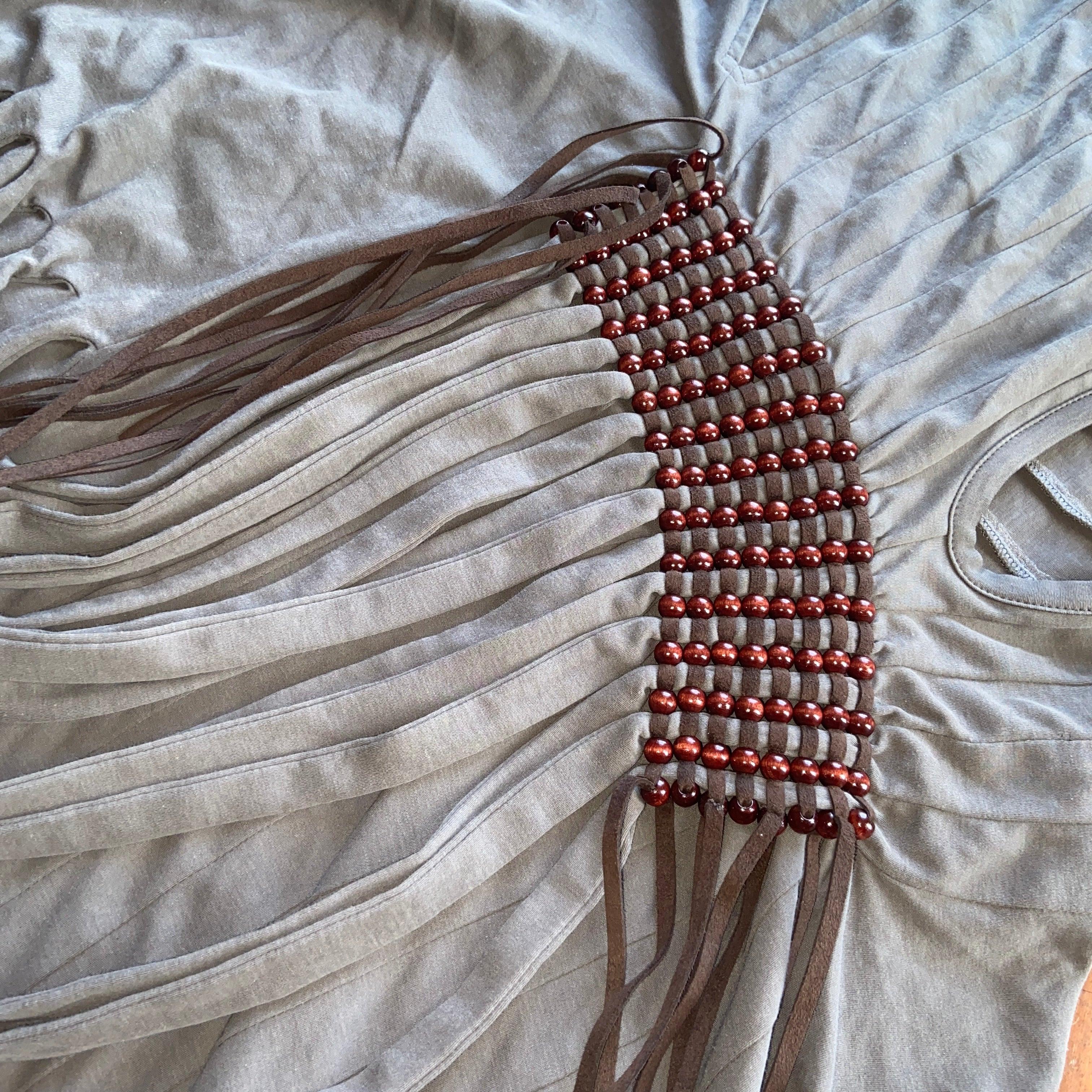 Junya watanabe beaded fringe tee dress XS - 5