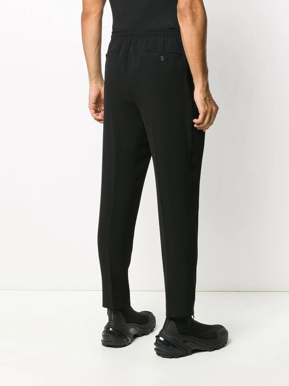 zip-detail straight-leg trousers - 4