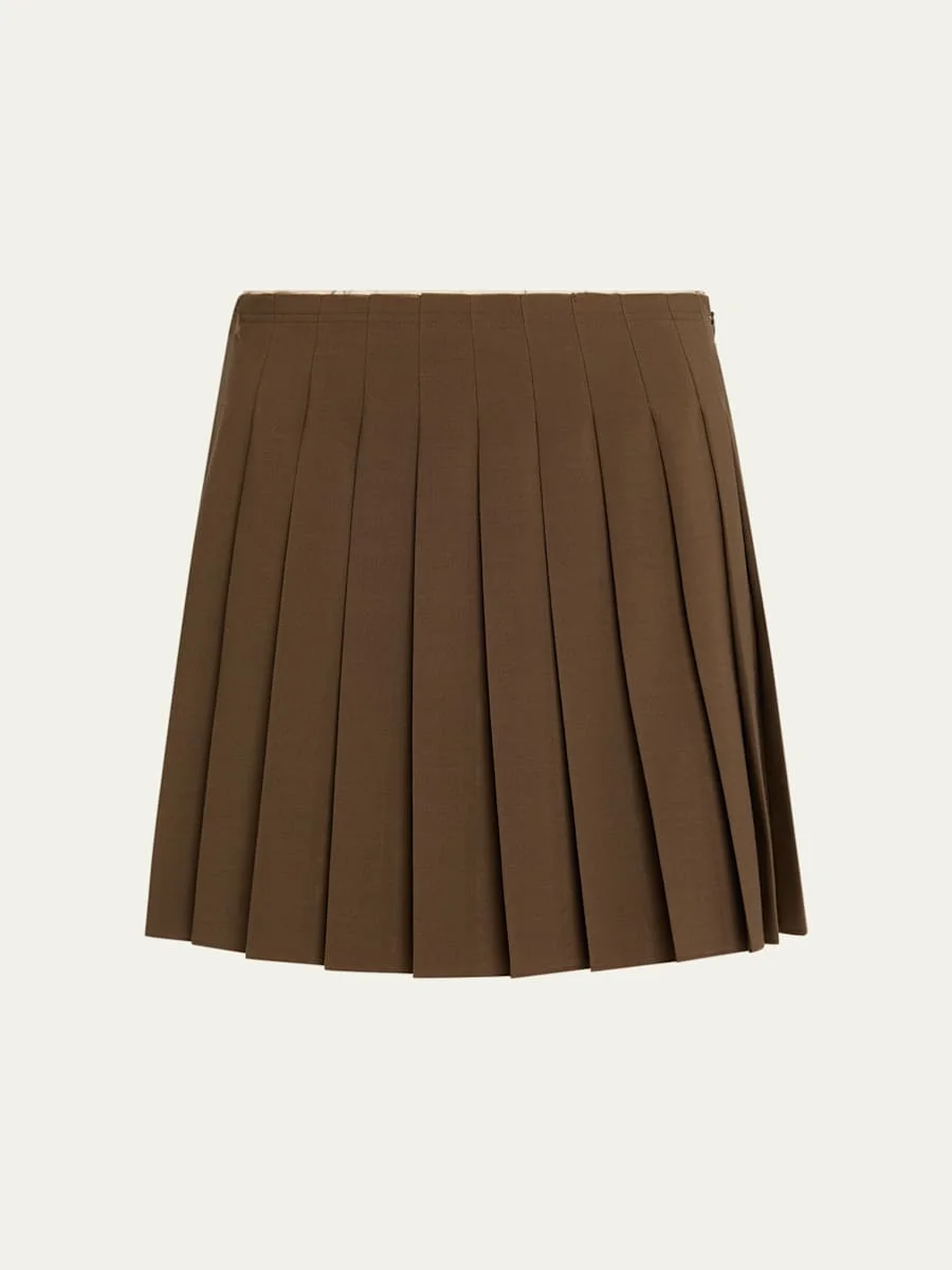 Pleated Mini Skirt - 1