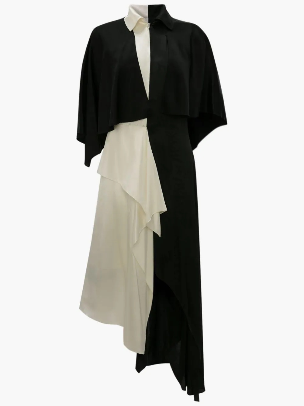 ASYMMETRIC CAPE DRESS - 1