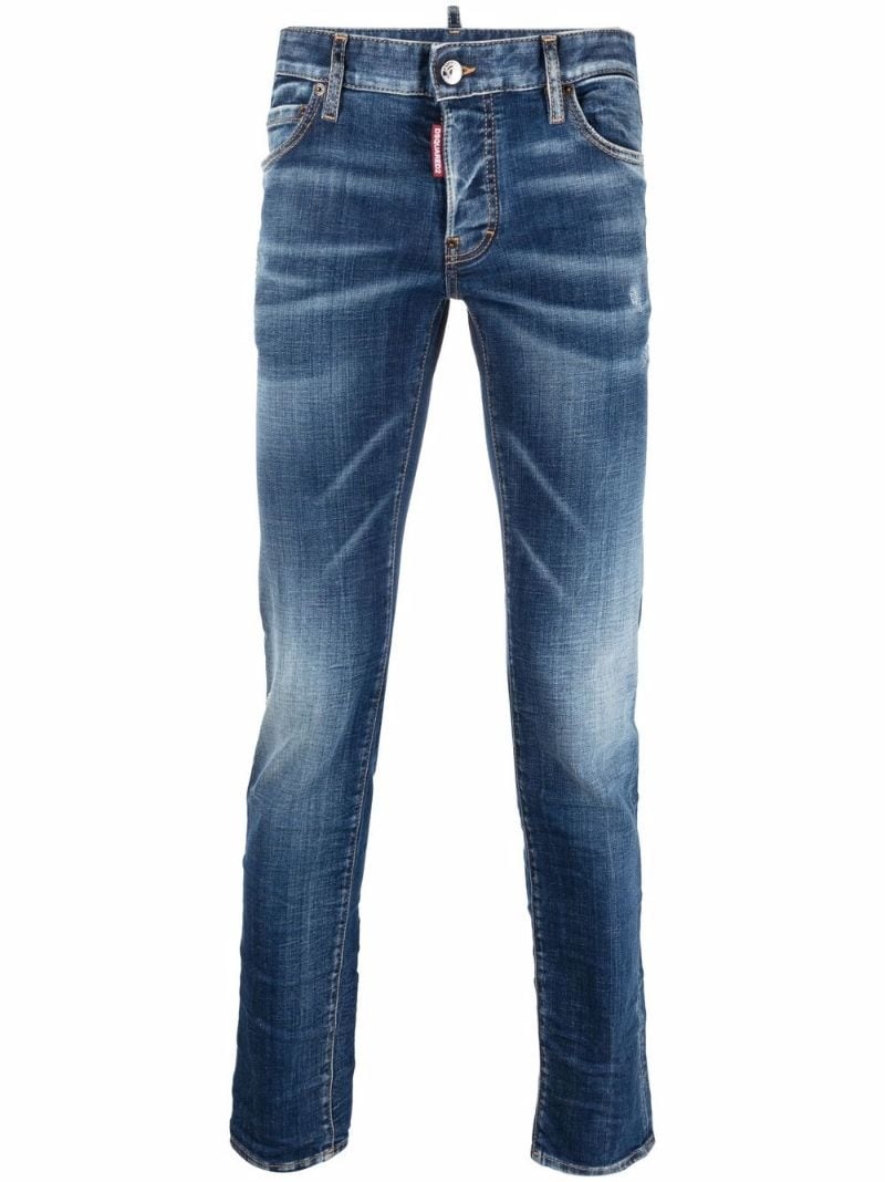 stonewashed skinny jeans - 1