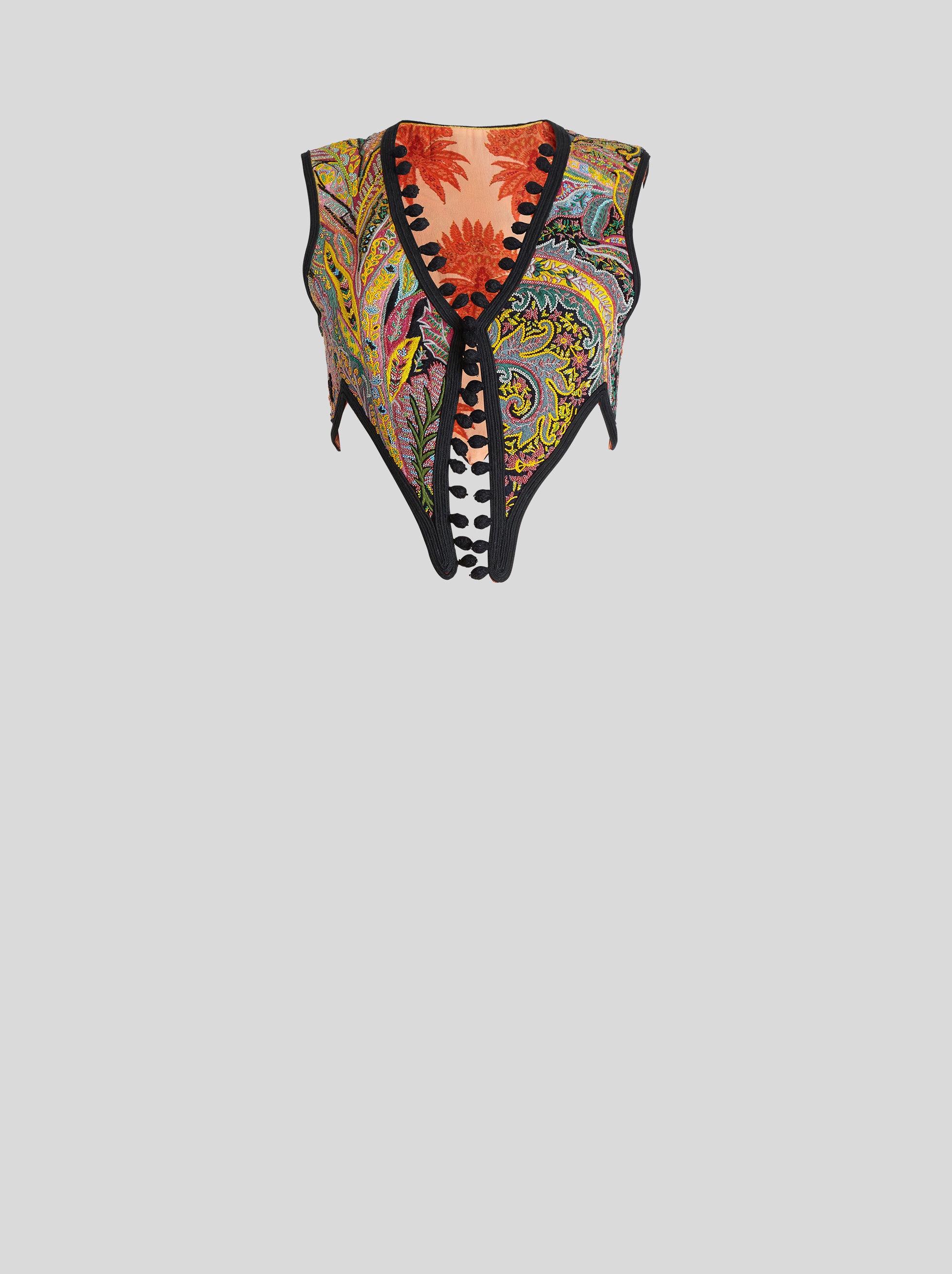 PAISLEY EMBROIDERED WAISTCOAT - 1